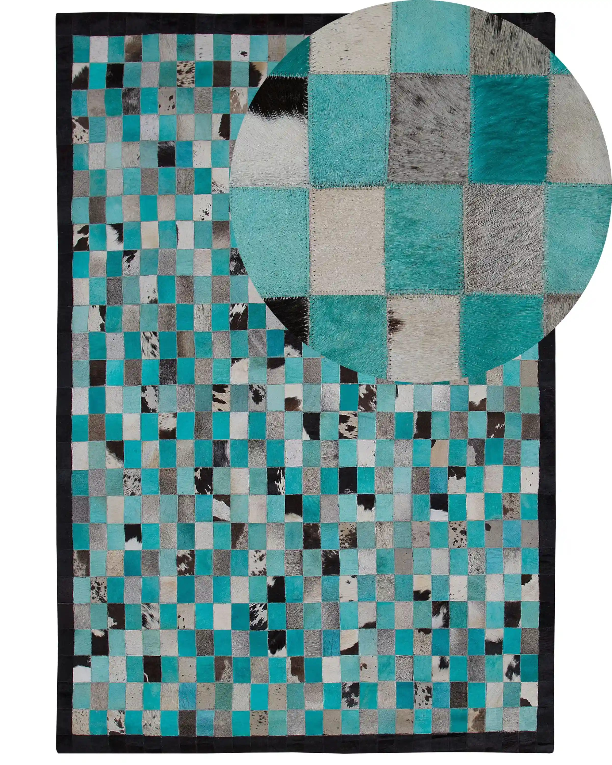 Alfombra NIKFER Azul 140 x 200 cm Piel