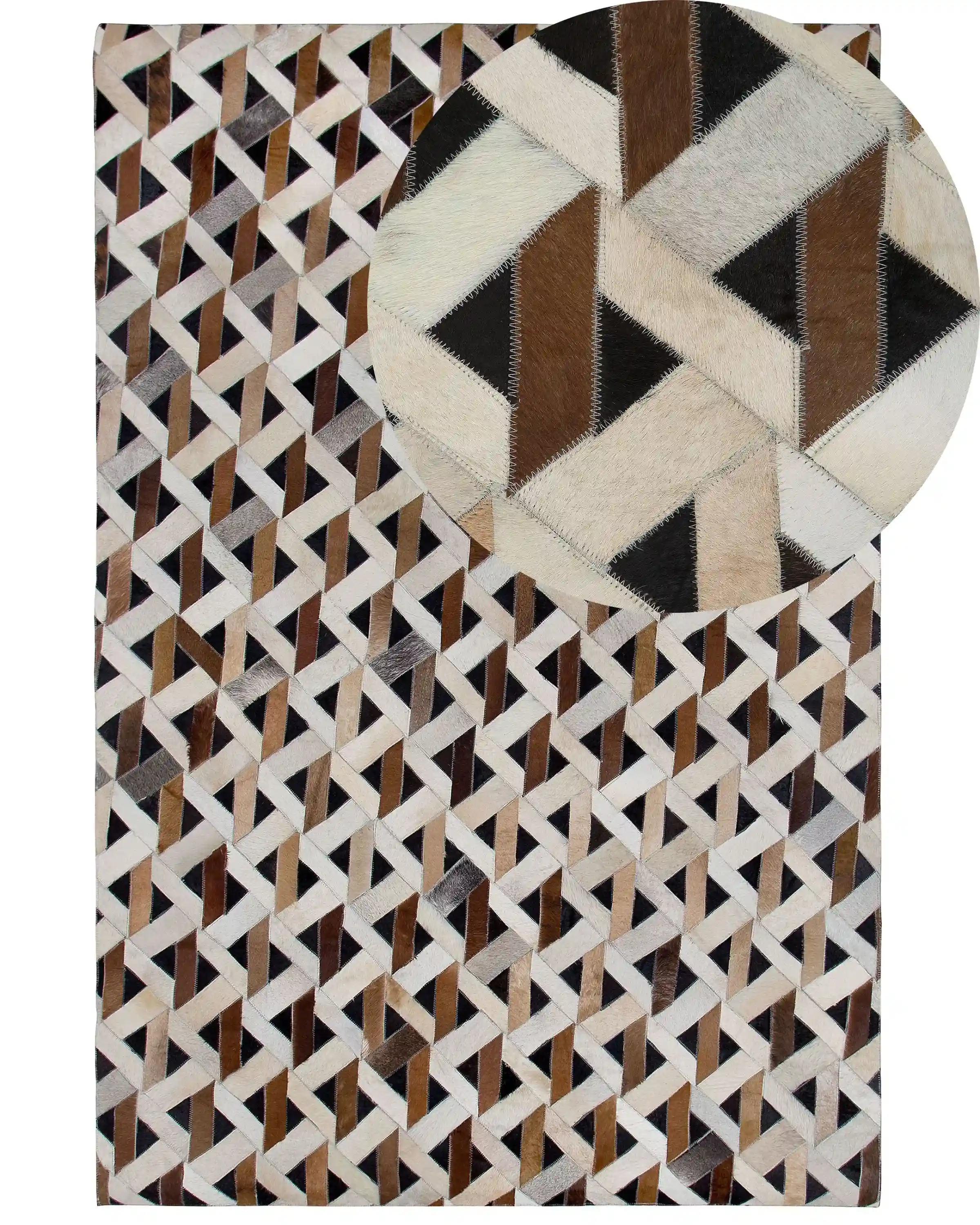 Alfombra TUGLU Marrón 160 x 230 cm Piel