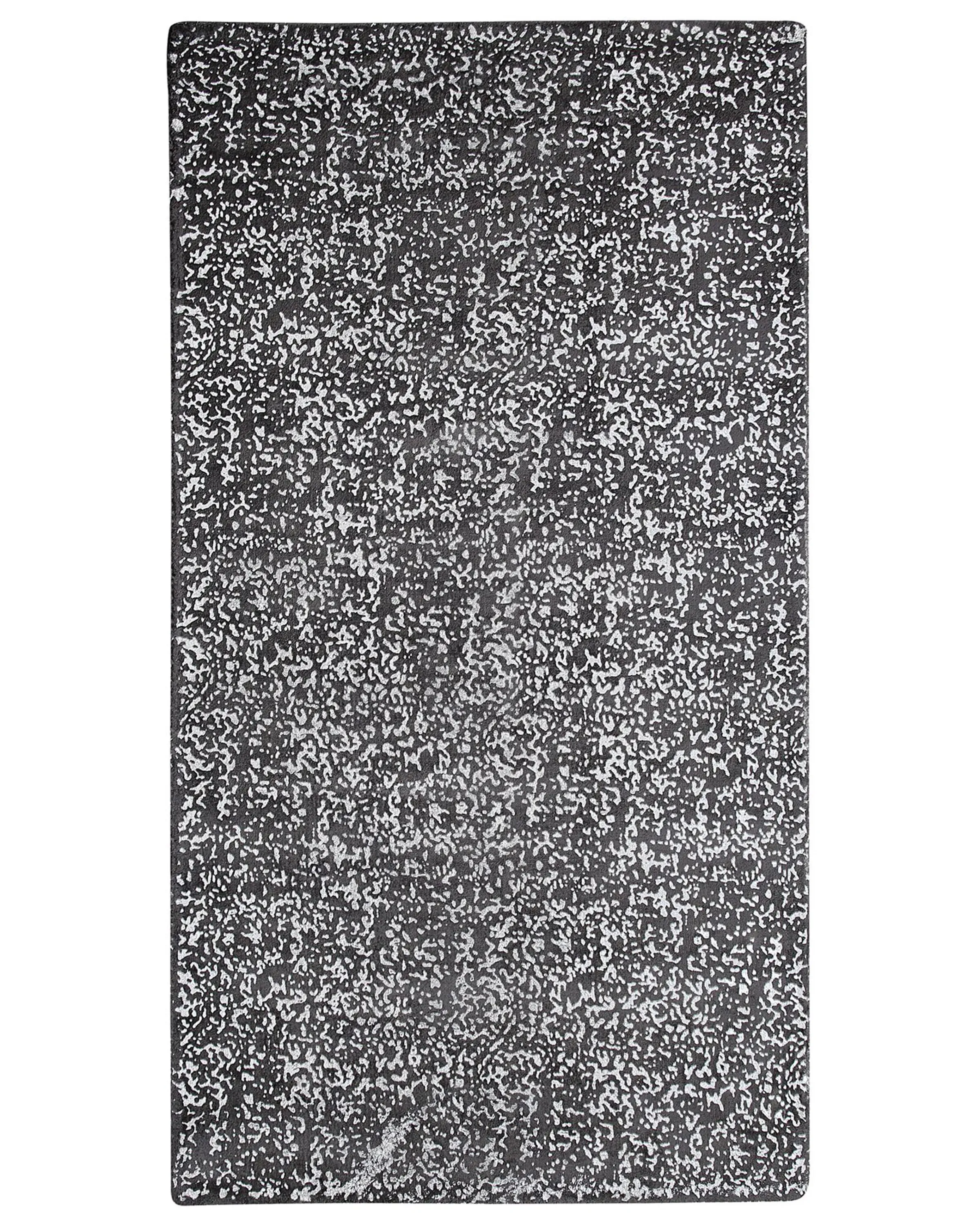 Alfombra ESEL Plateado 80 x 150 cm Viscosa