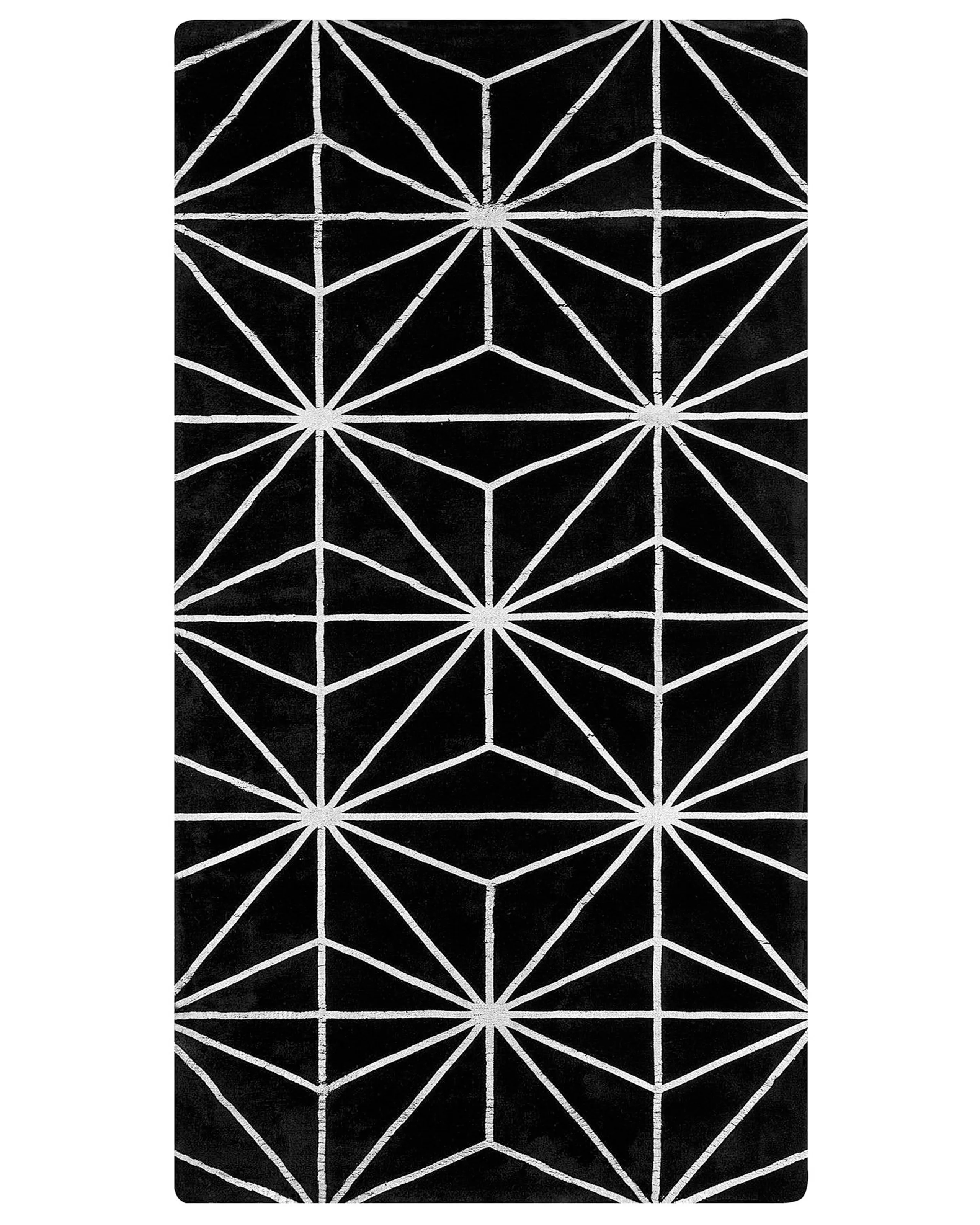 Alfombra SIBEL Negro 80 x 150 cm Viscosa