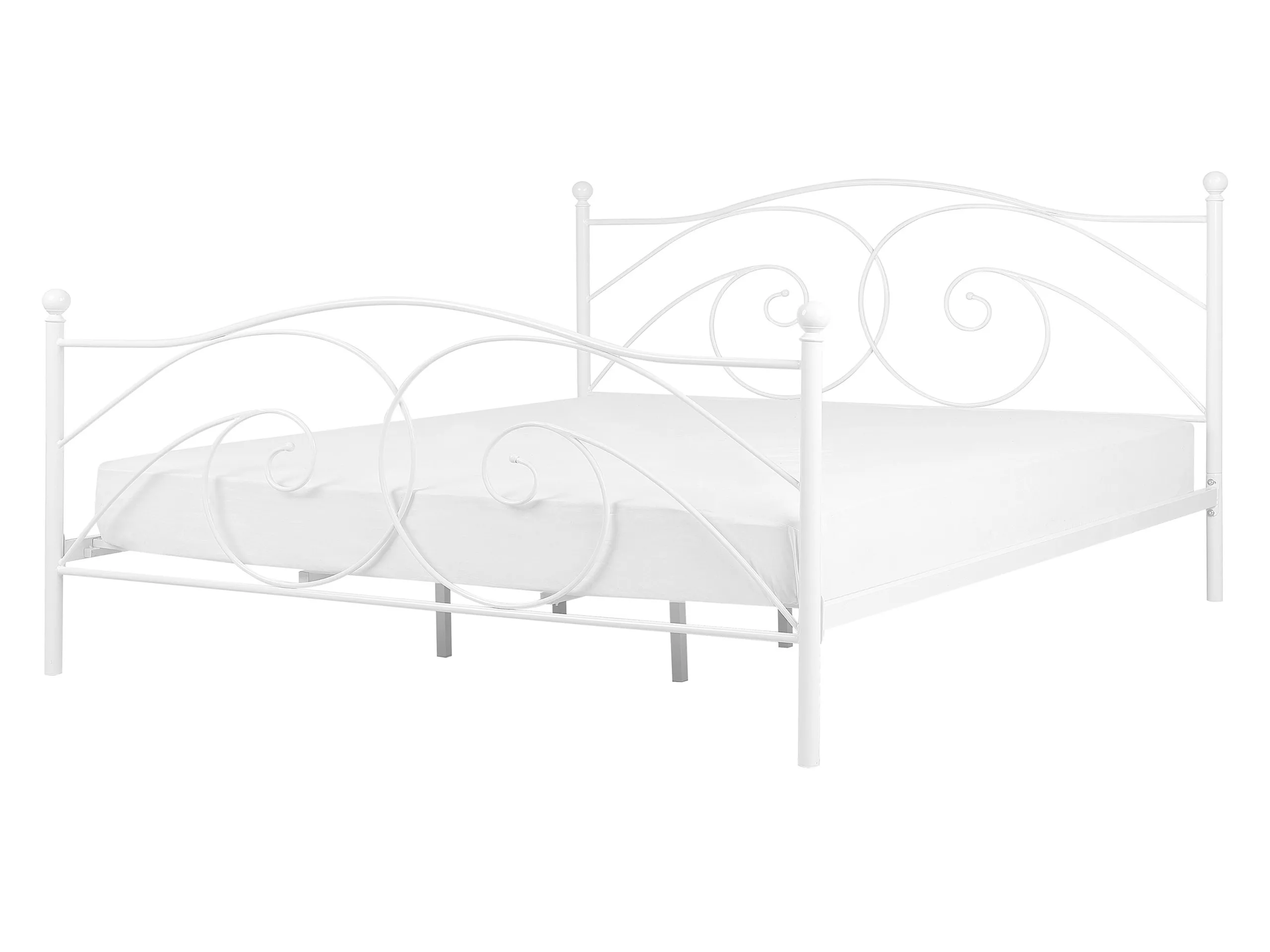 Cama Metal DINARD 140 x 200 cm Blanco