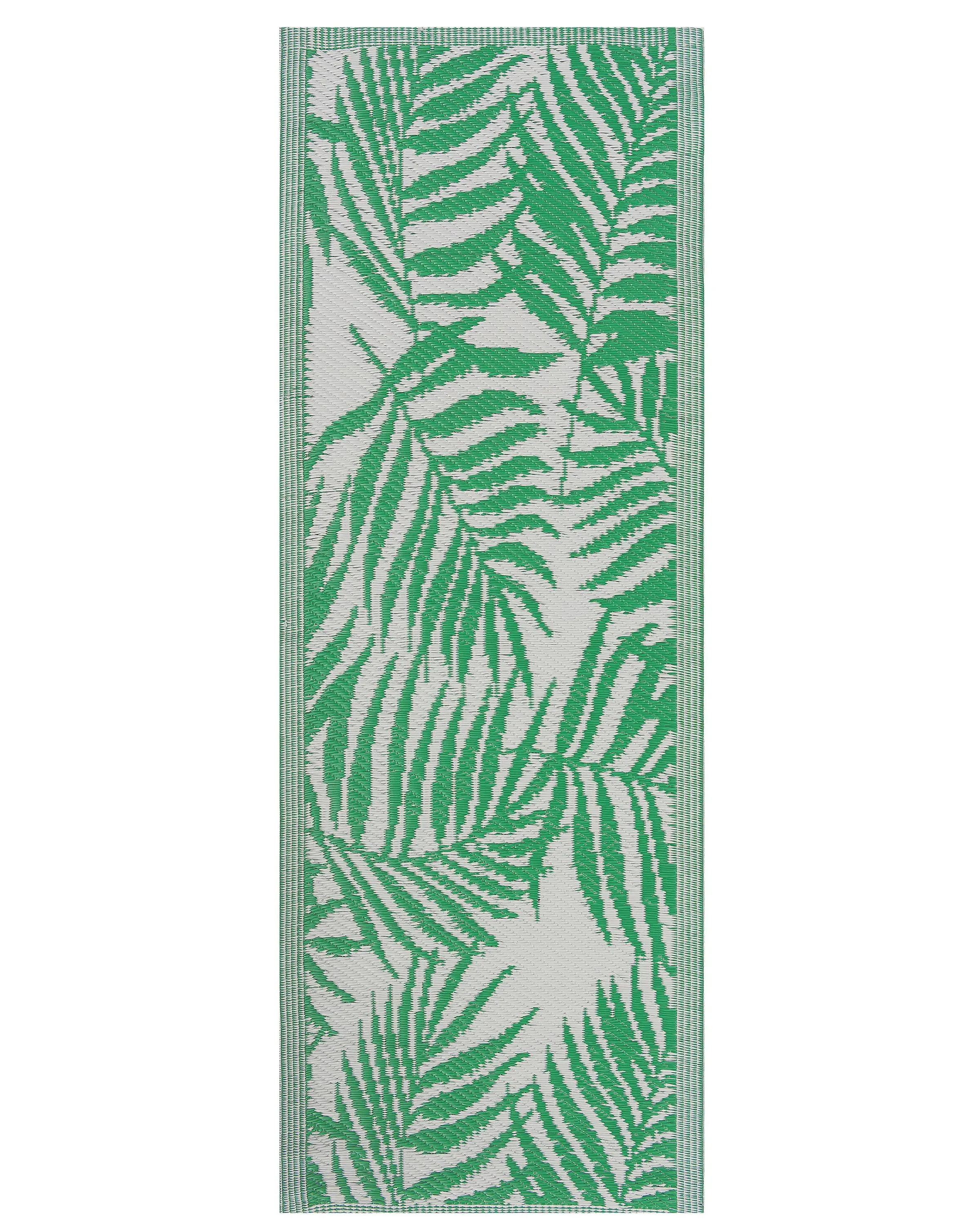 Alfombra de exterior KOTA Verde 60 x 105 cm Reversible