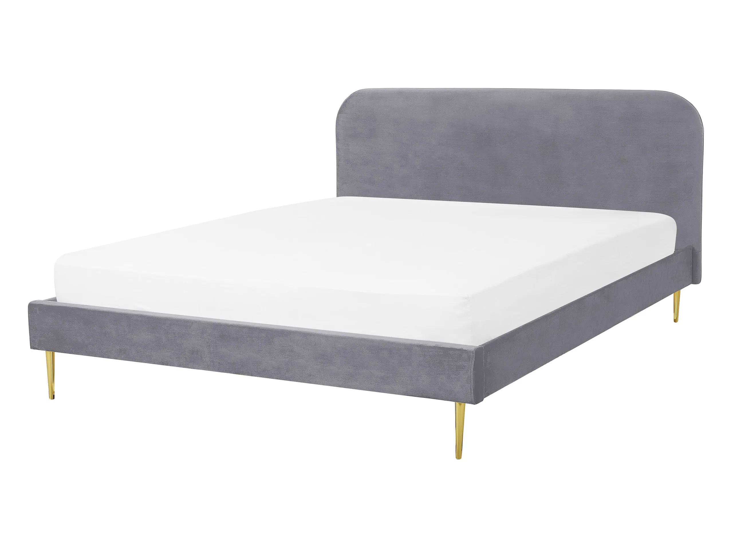 Cama Terciopelo FLAYAT 140 x 200 cm Gris