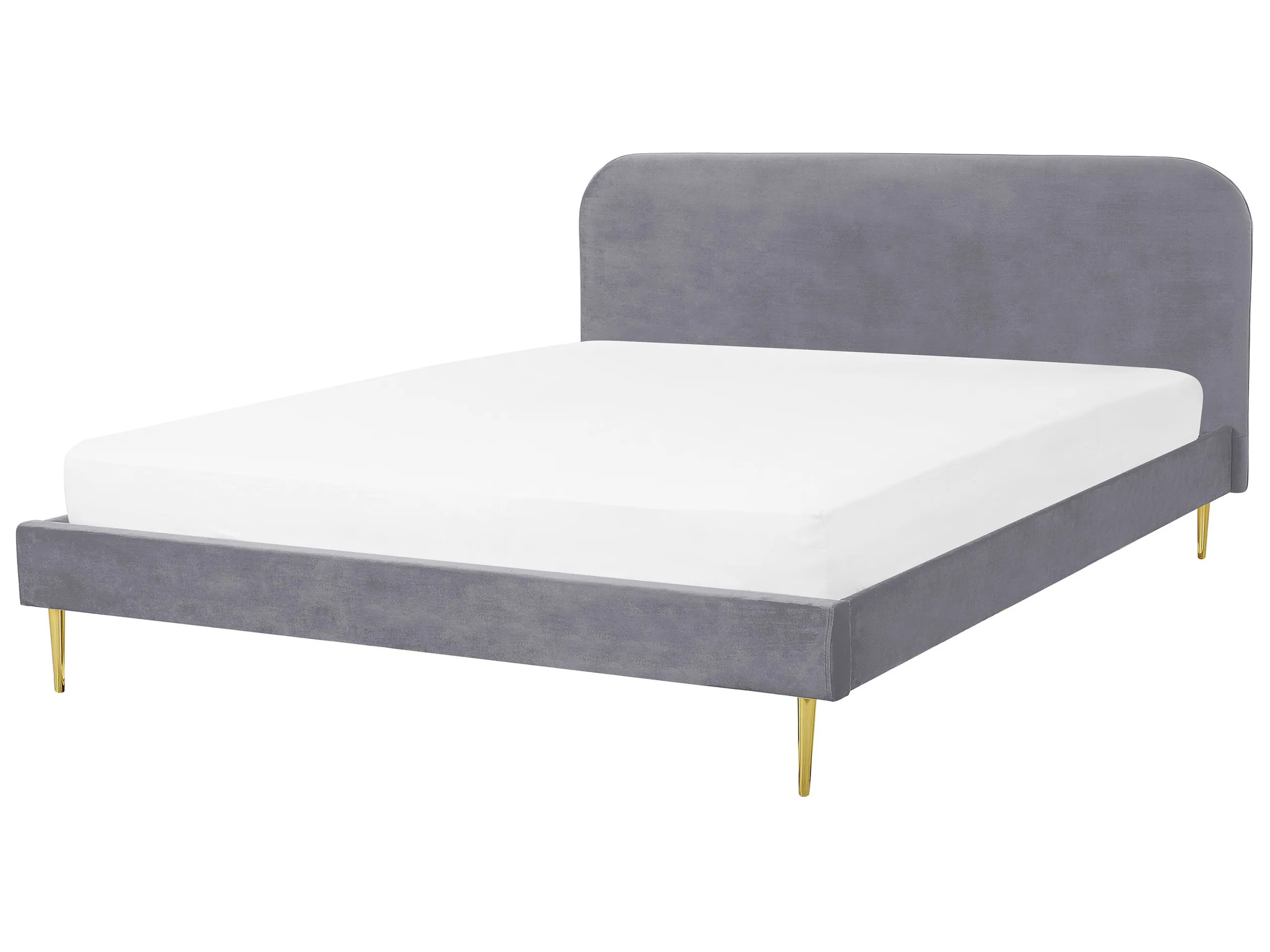 Cama Terciopelo FLAYAT 180 x 200 cm Gris