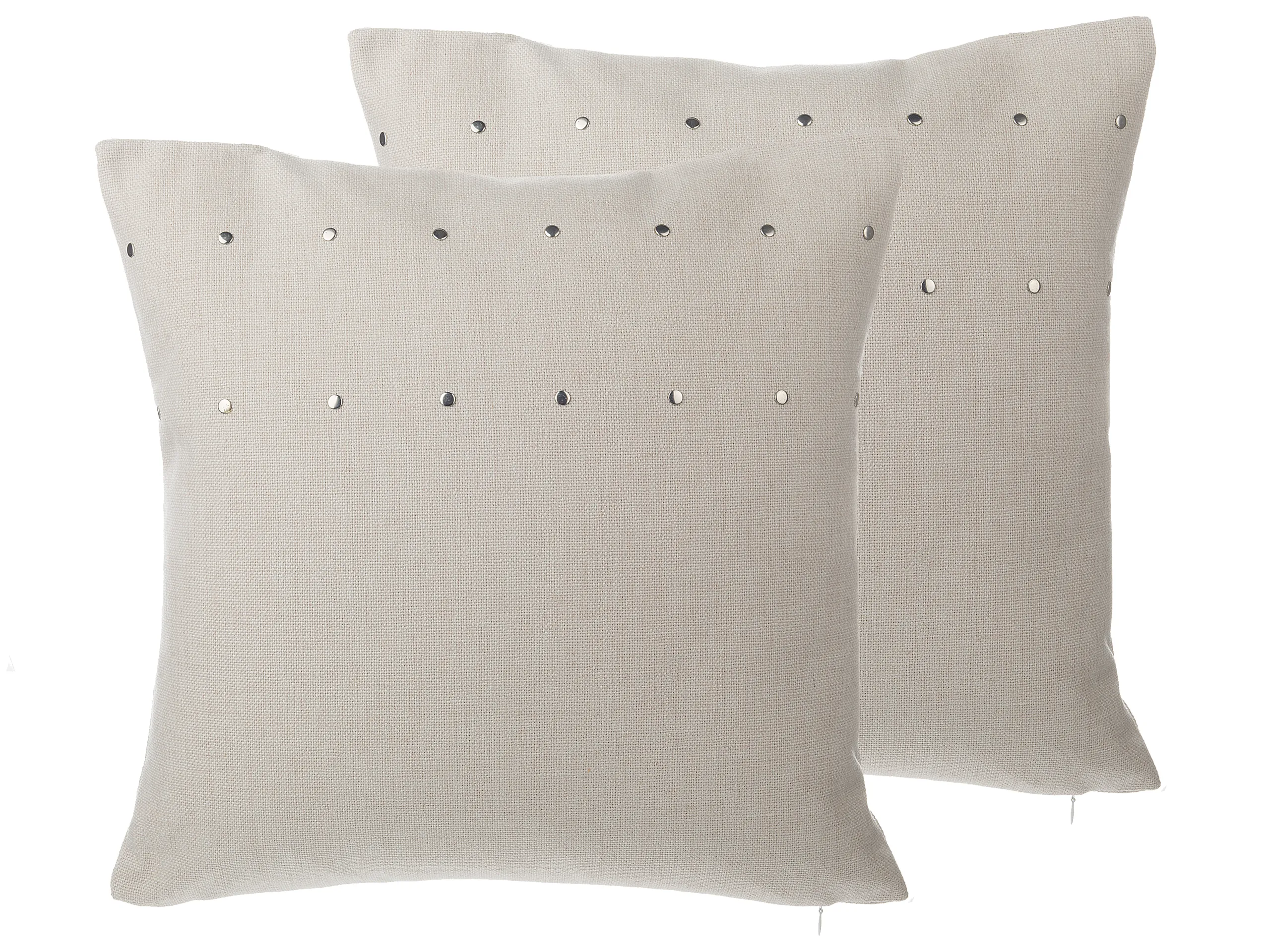 Conjunto de 2 cojines decorativos GAURA 45 x 45 cm Beige claro Liso