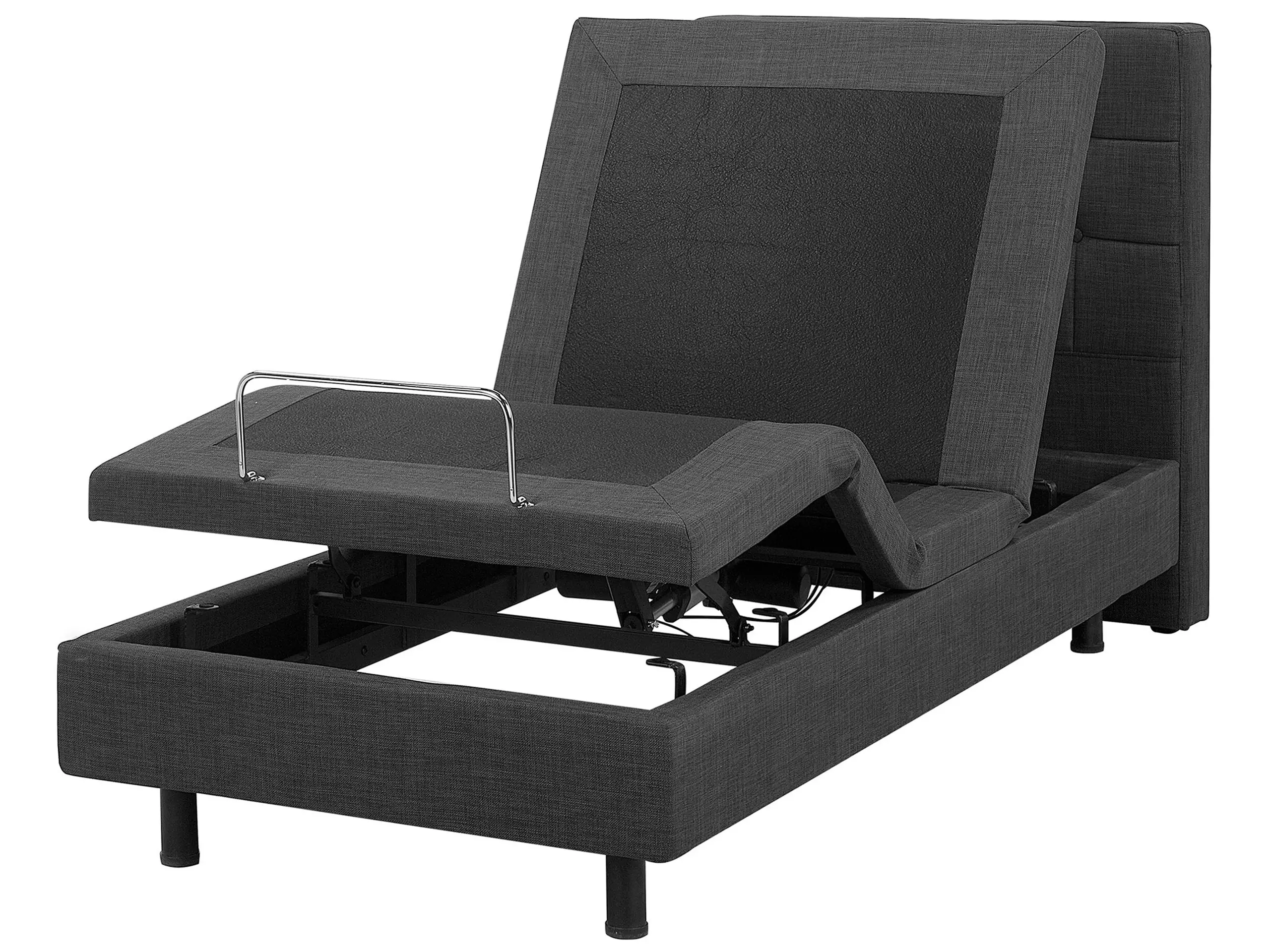 Cama ajustable Tela DUKE 80 x 200 cm Gris oscuro