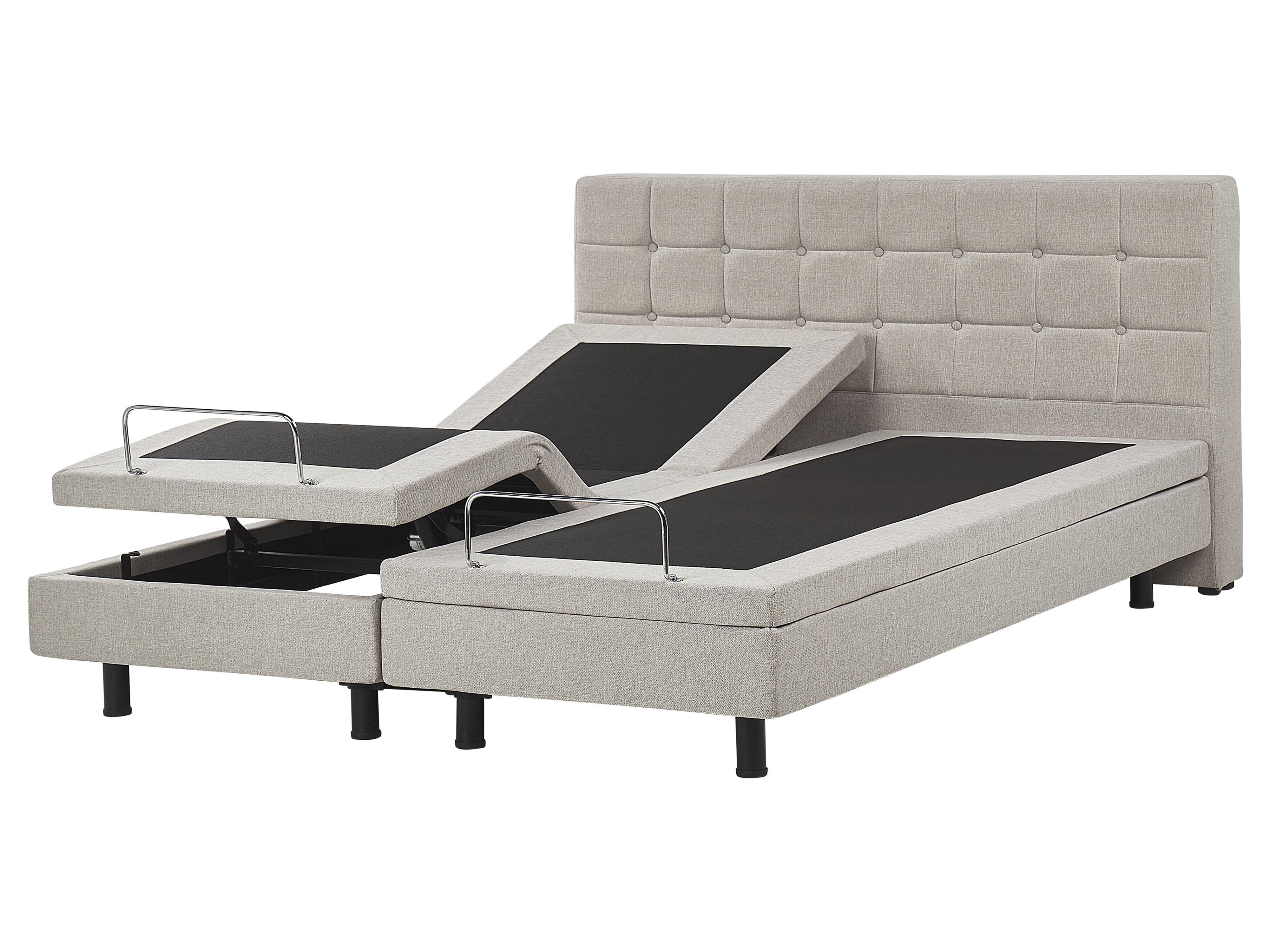 Cama ajustable Tela DUKE 160 x 200 cm Beige