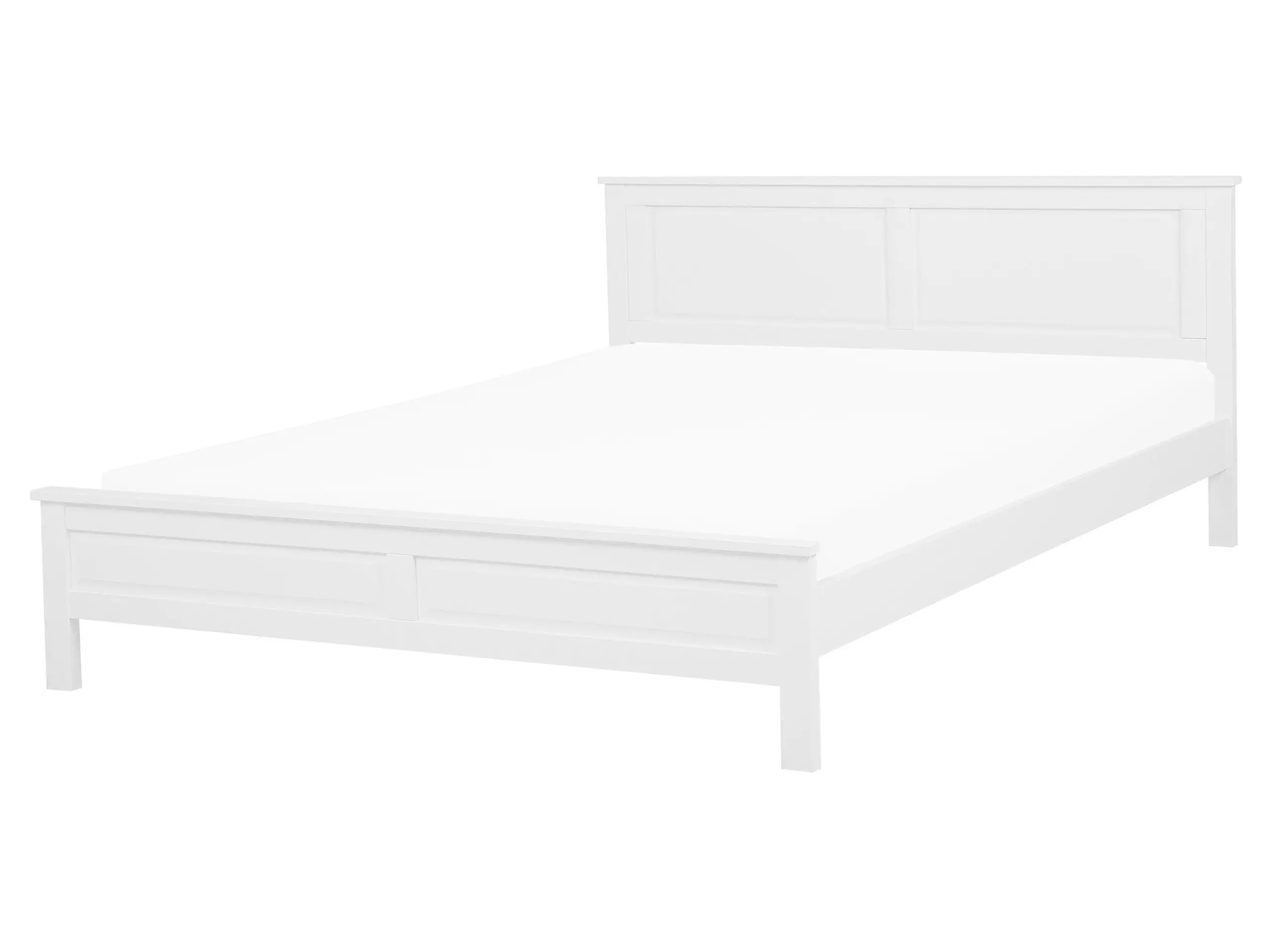 Cama Madera de pino OLIVET 160 x 200 cm Blanco