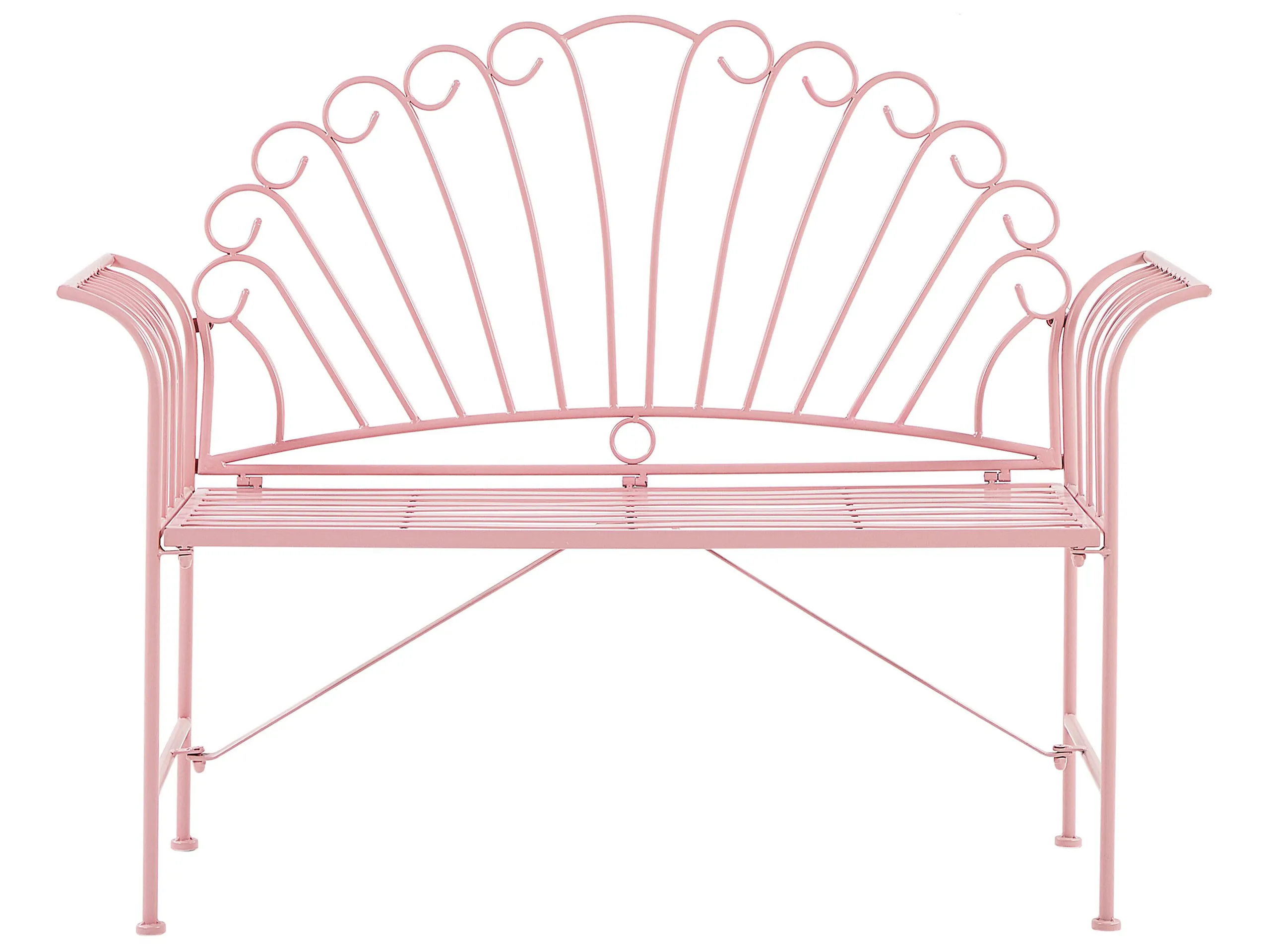 Banco de jardín CAVINIA 125 cm Metal Rosa