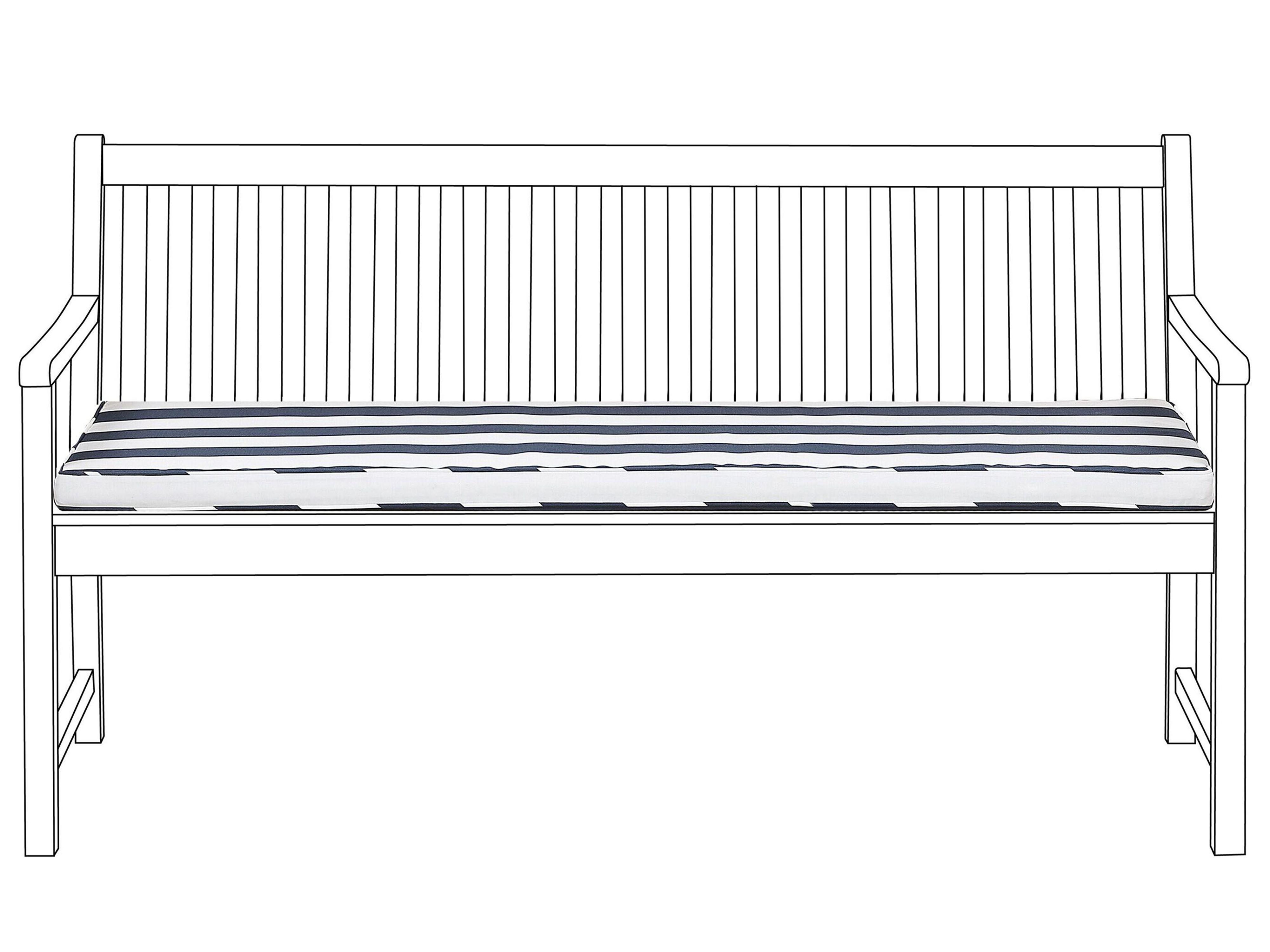 Bench Seat Pad Cushion VIVARA 152 x 54 cm Navy Blue