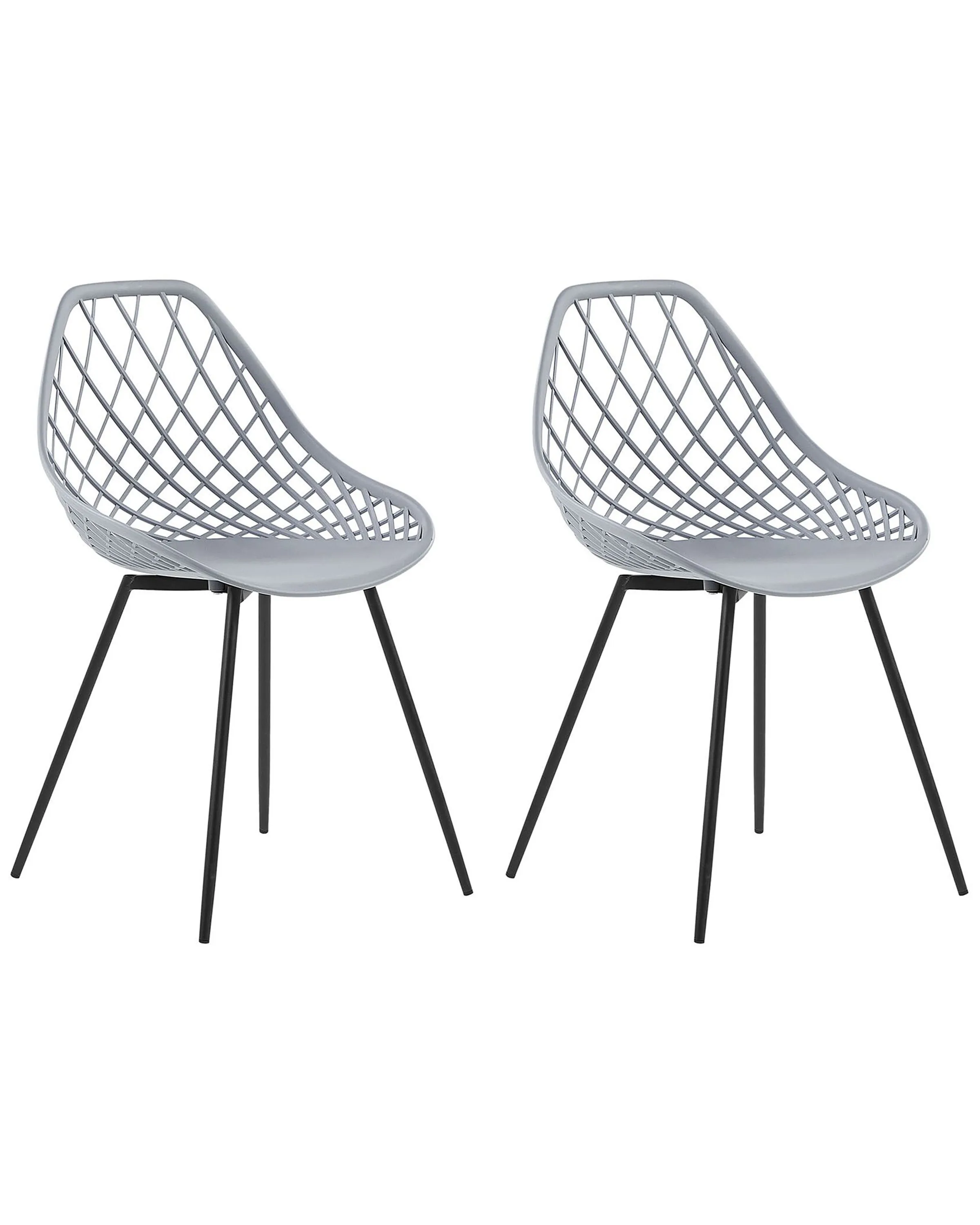 Conjunto de 2 sillas de comedor CANTON Gris claro