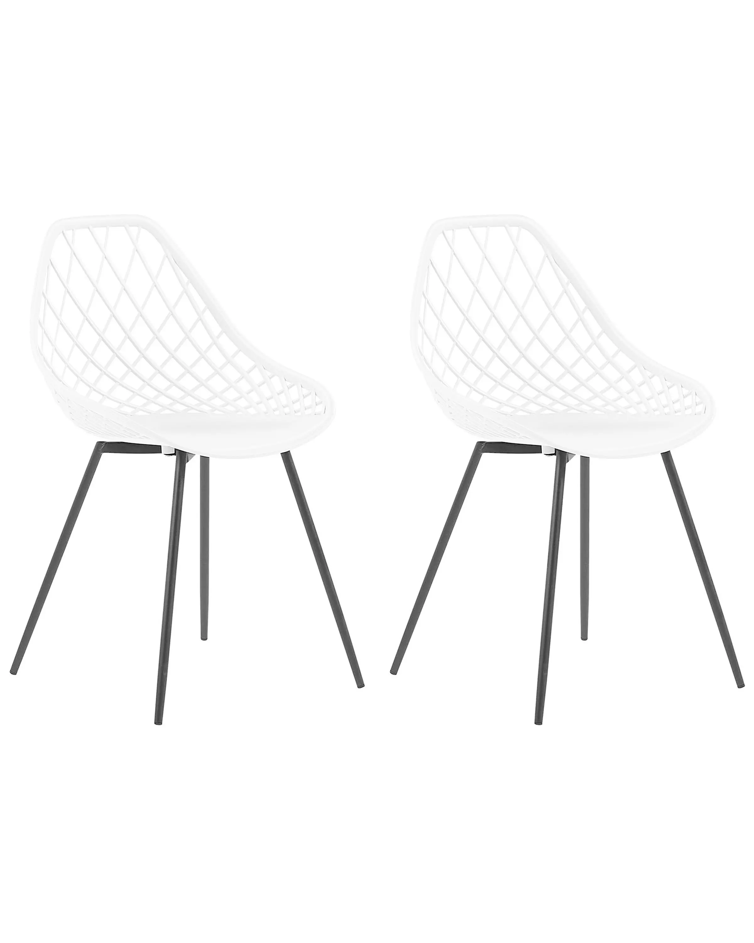 Conjunto de 2 sillas de comedor CANTON Blanco