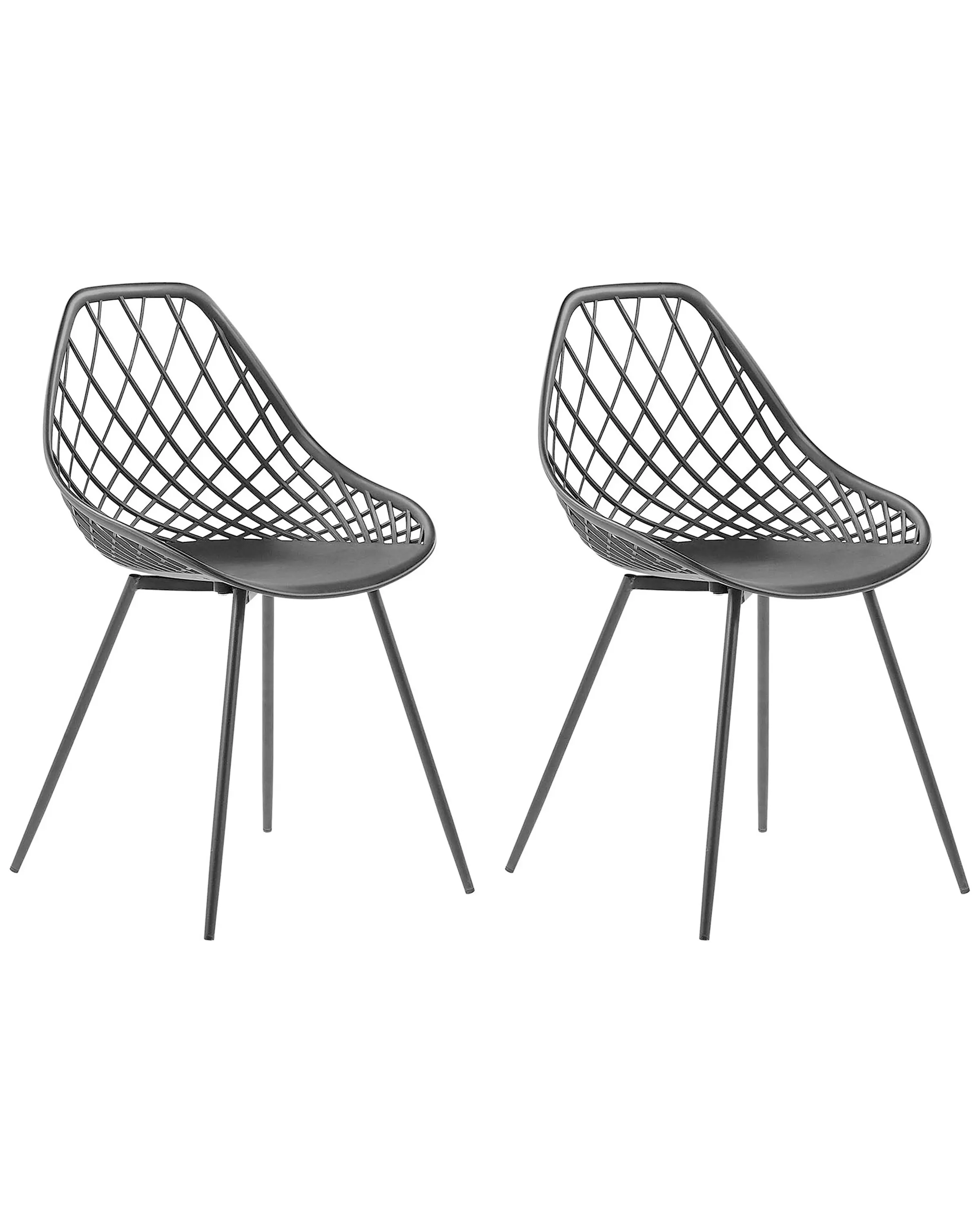 Conjunto de 2 sillas de comedor CANTON Negro