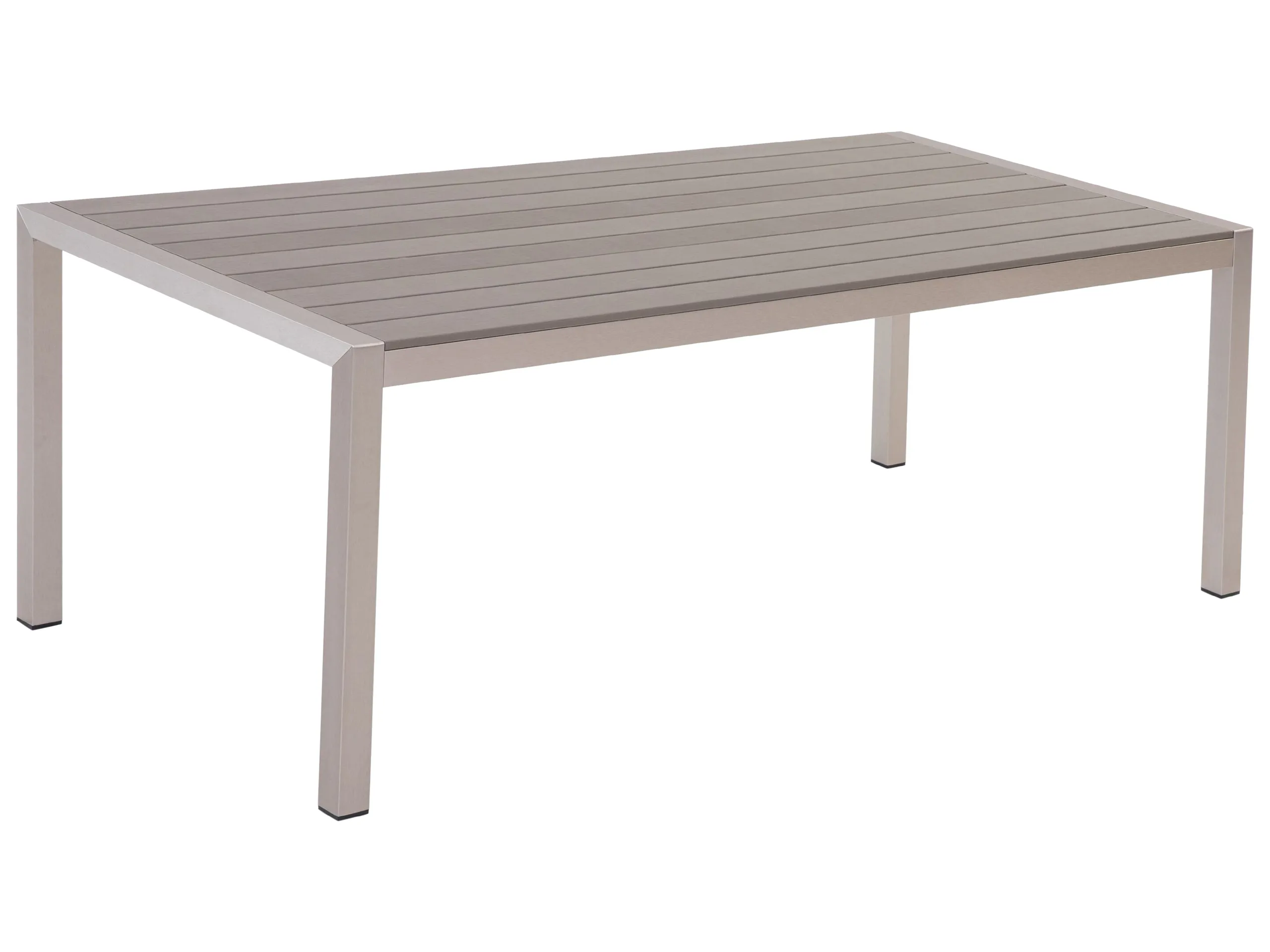 Garden Dining Table VERNIO 180 cm 90 cm Metal Grey