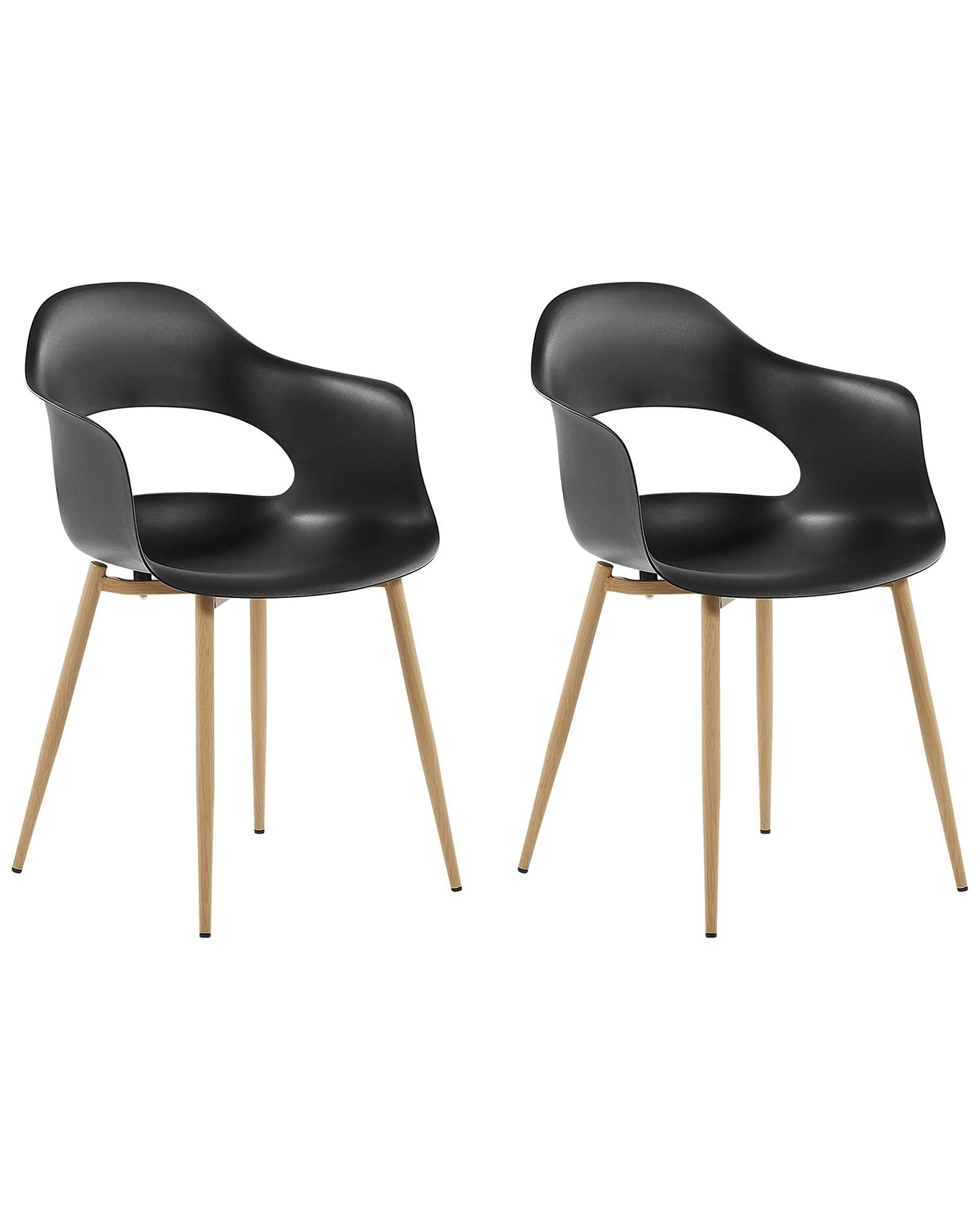 Conjunto de 2 sillas de comedor UTICA Negro