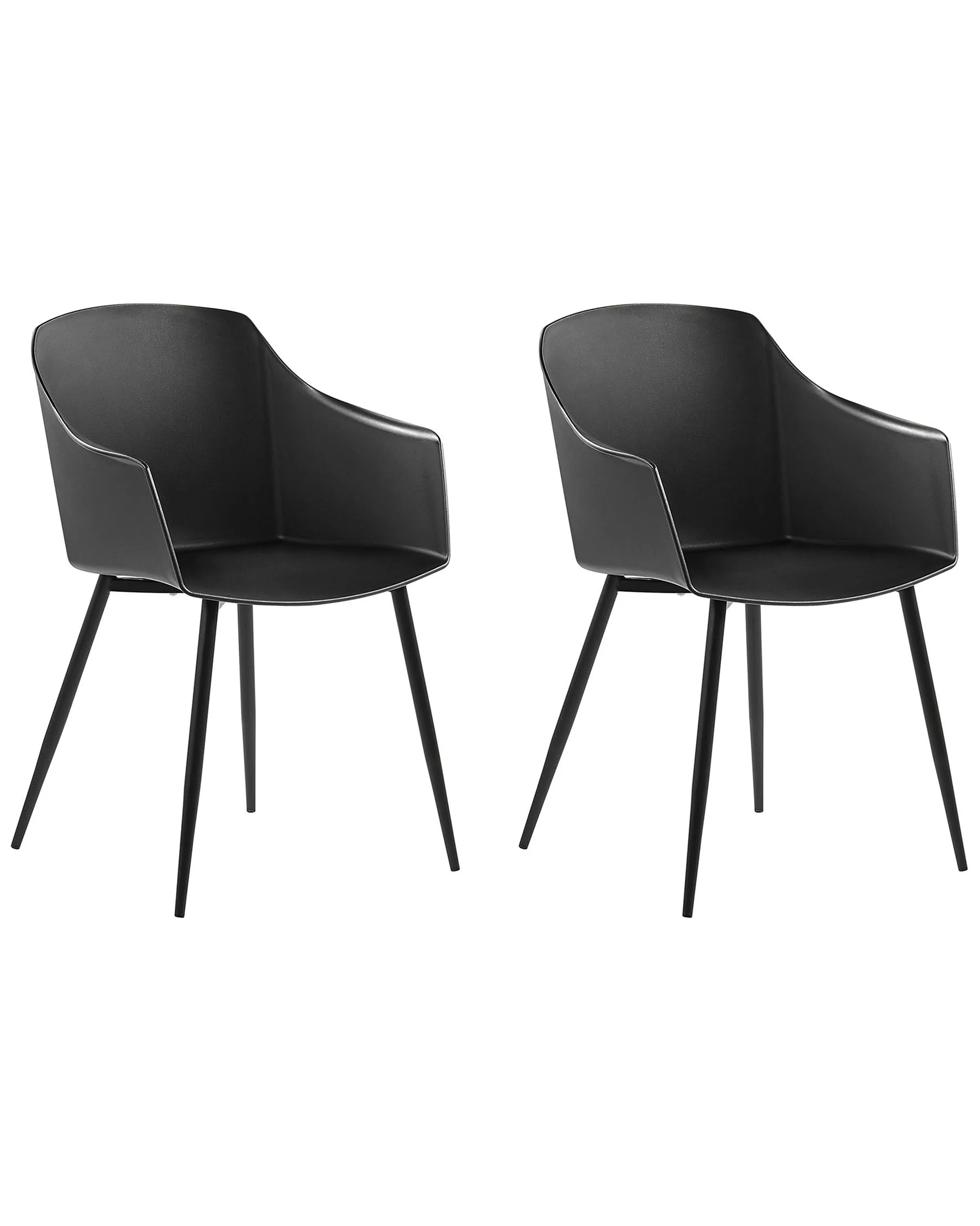 Conjunto de 2 sillas de comedor FONDA Negro