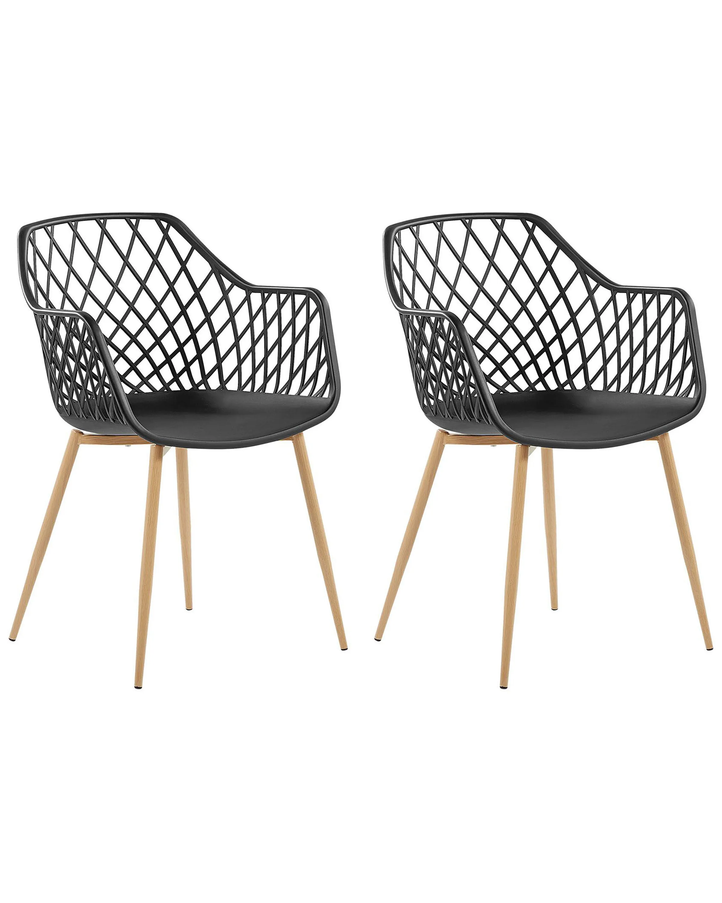 Conjunto de 2 sillas de comedor NASHUA Negro
