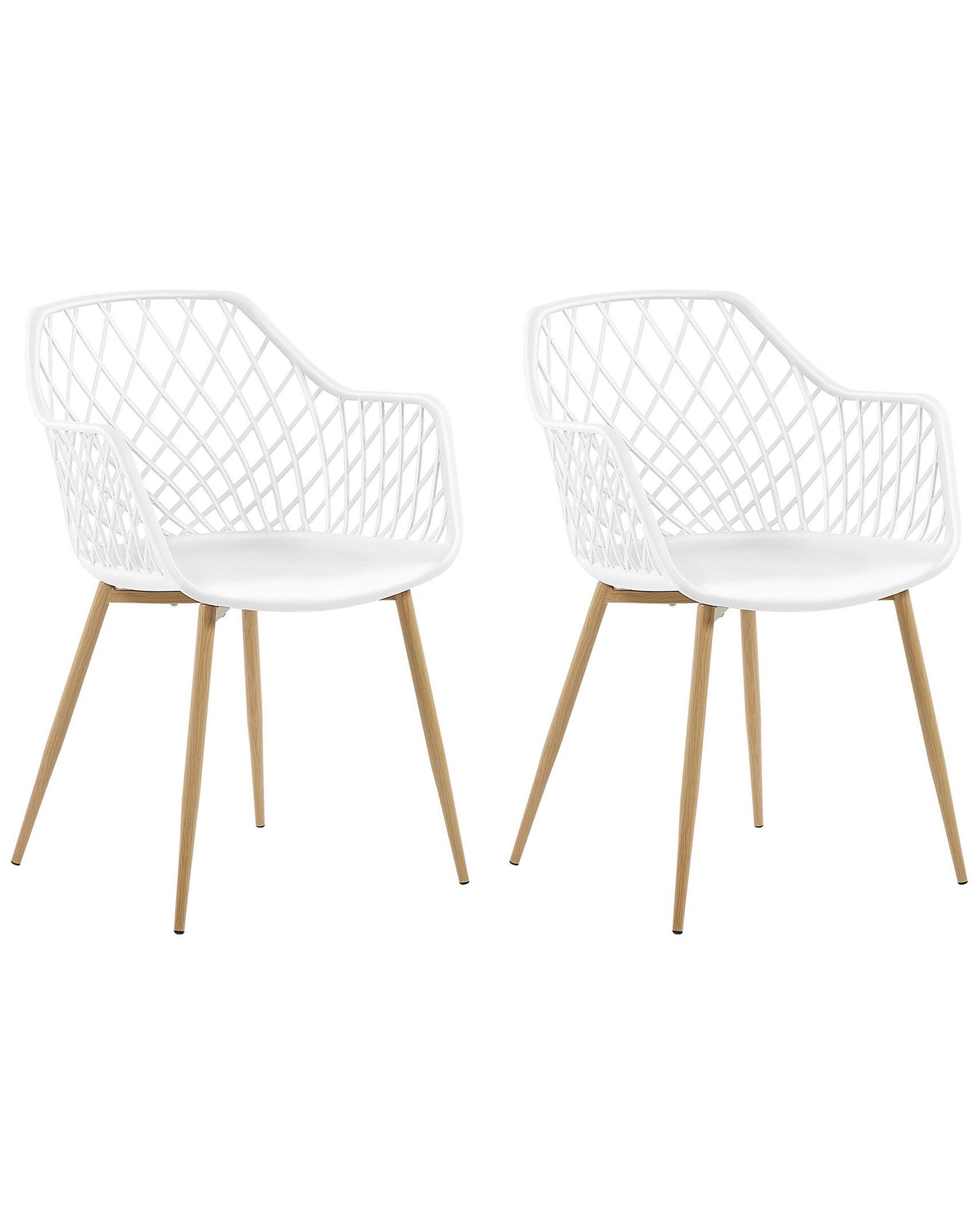 Conjunto de 2 sillas de comedor NASHUA Blanco