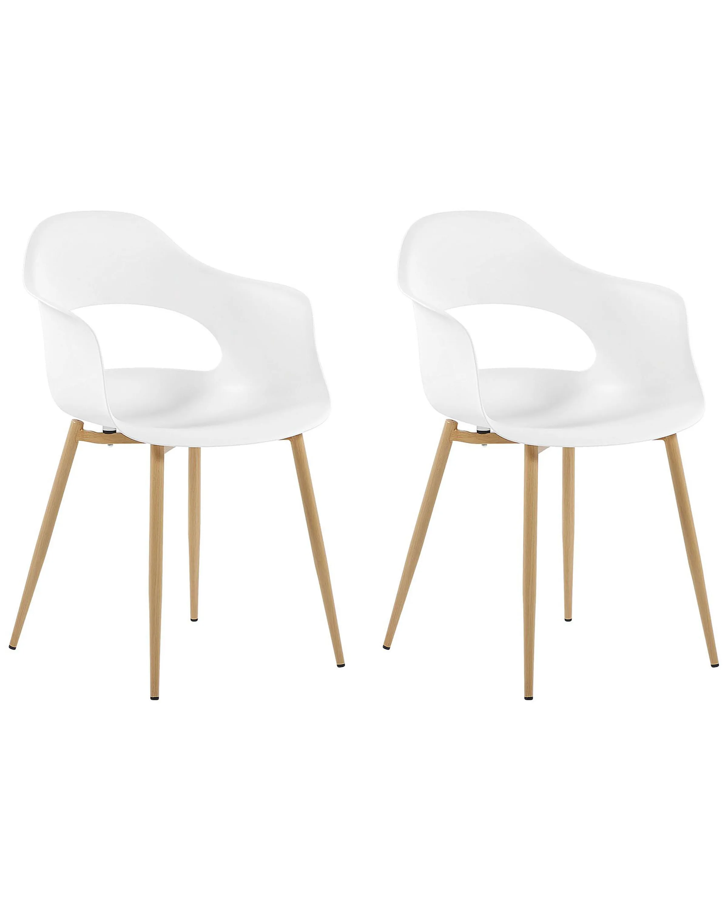 Conjunto de 2 sillas de comedor UTICA Blanco