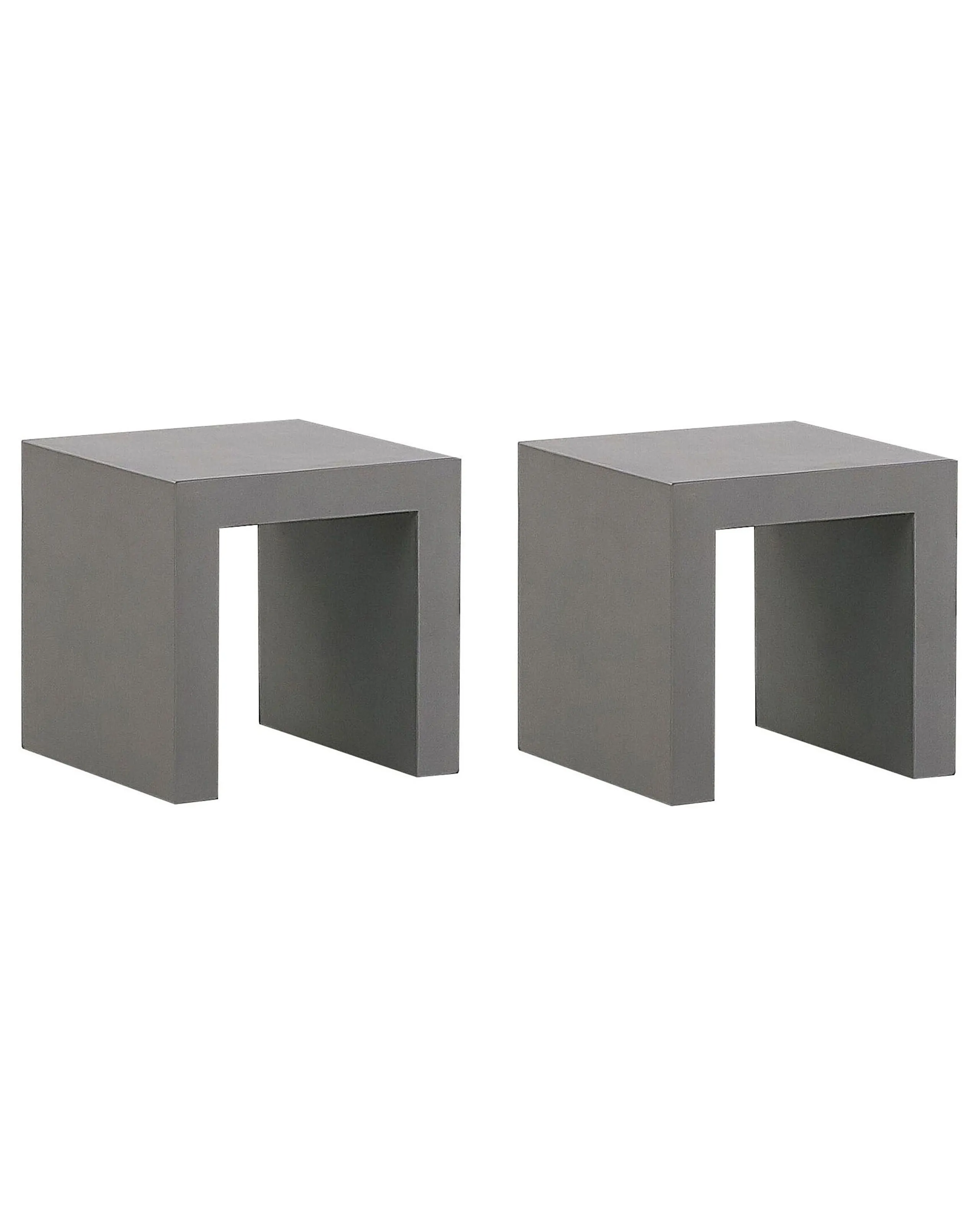 Conjunto de 2 sillas de jardín TARANTO Cemento Gris
