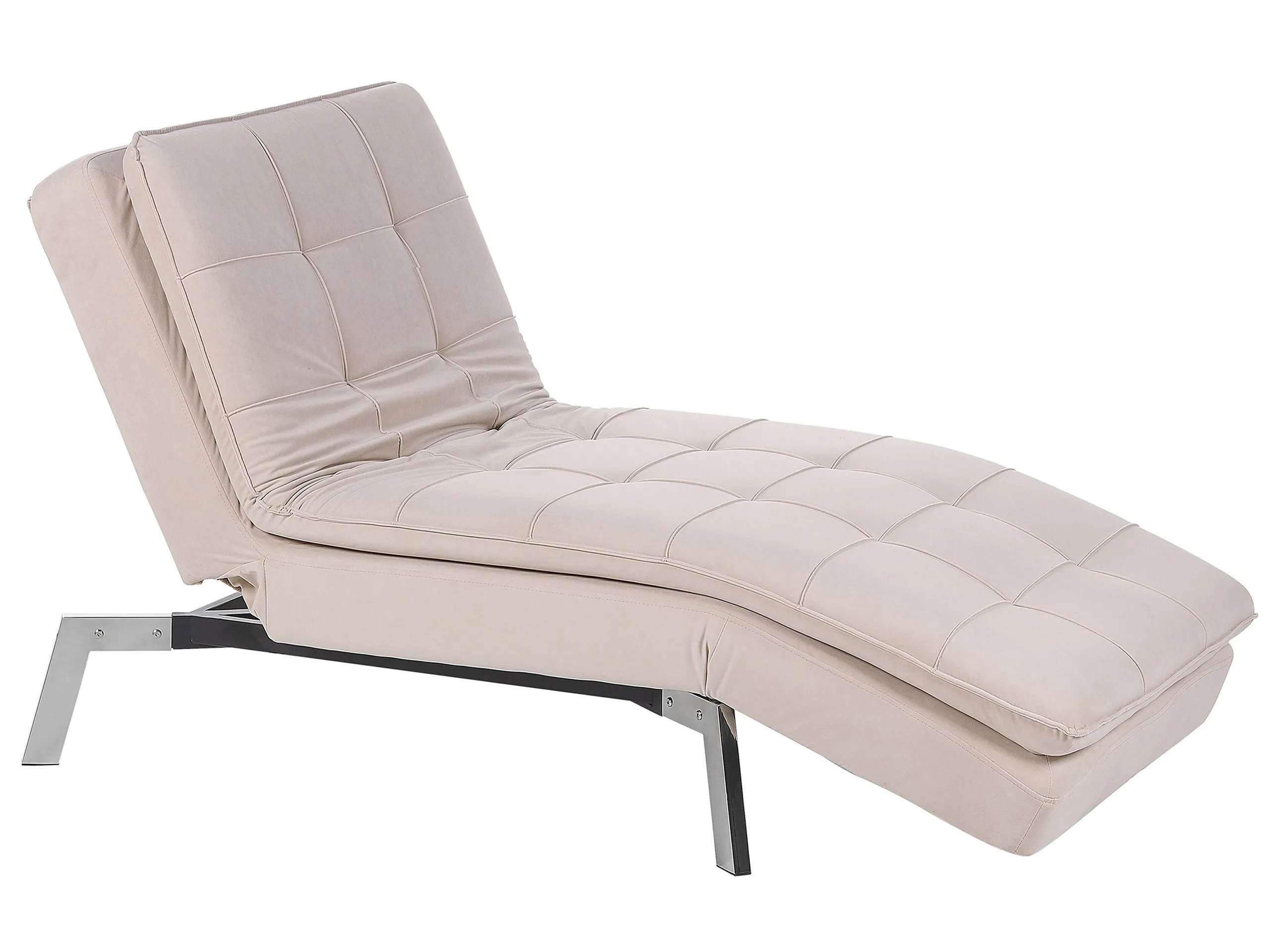 Chaise longue LOIRET Terciopelo Beige