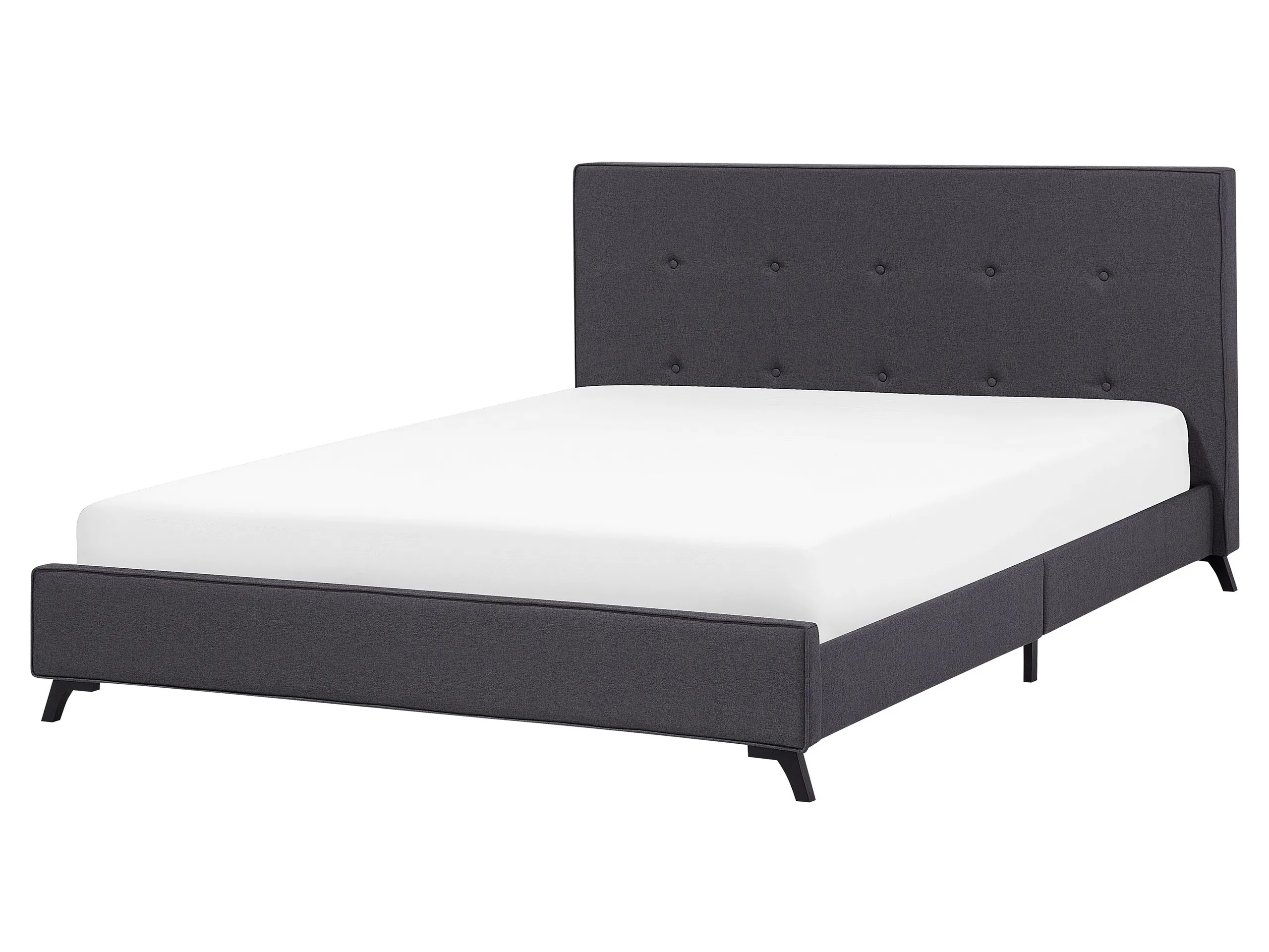 Cama Tela AMBASSADOR 160 x 200 cm Gris oscuro