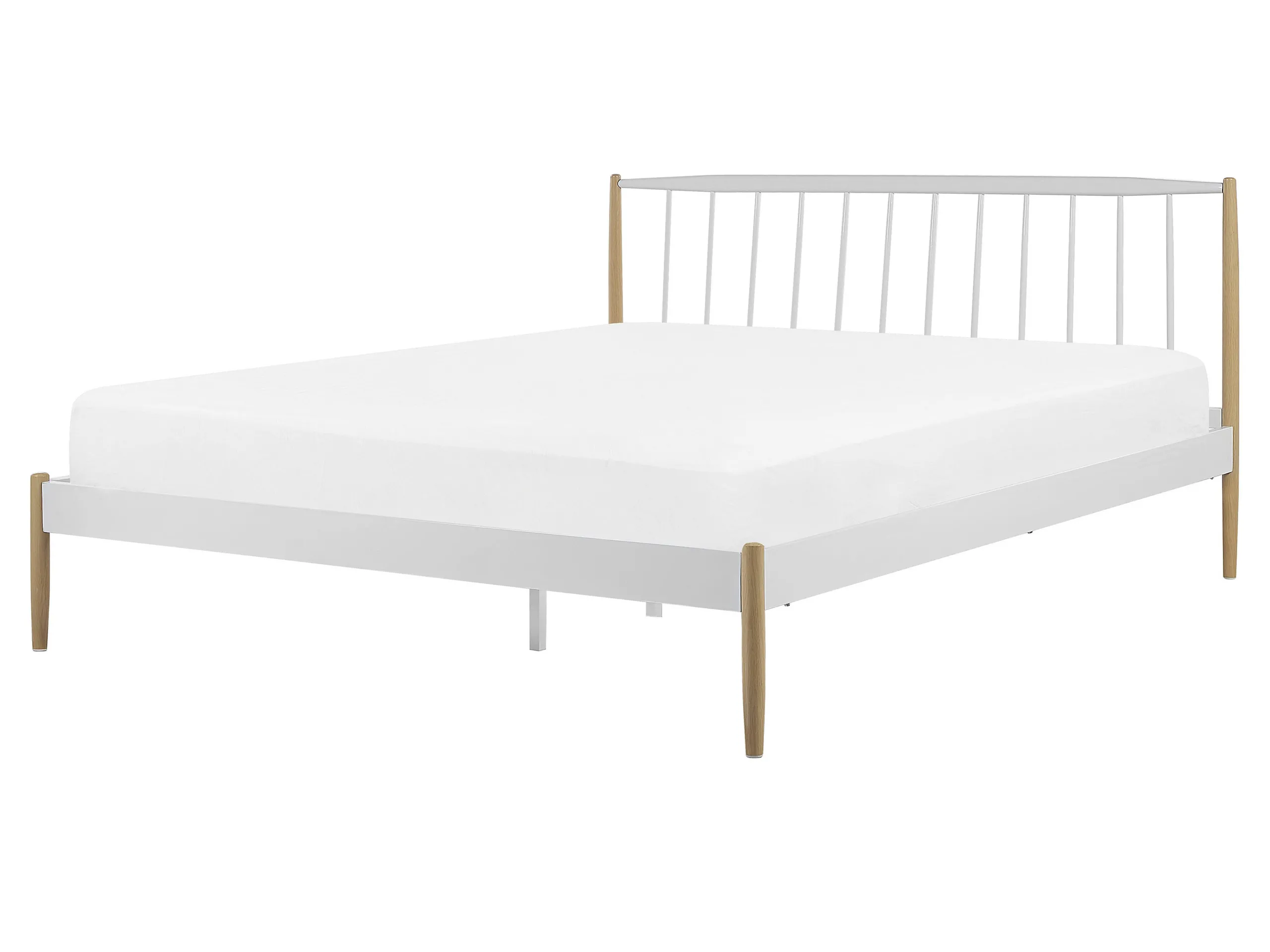 Cama Metal MAURS 160 x 200 cm Blanco