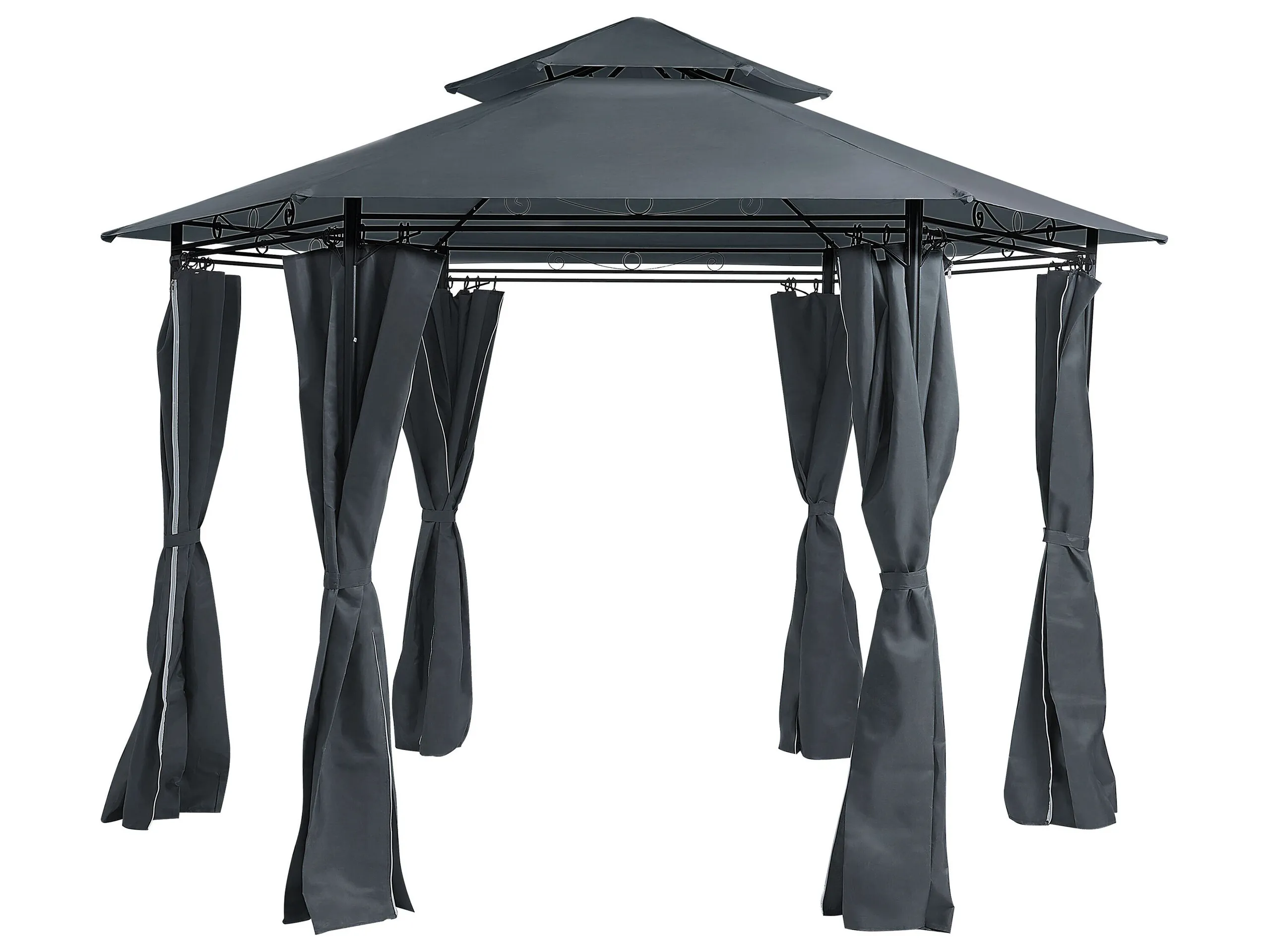 Cenador PORTEL Metal 350 cm 350 cm Grafito