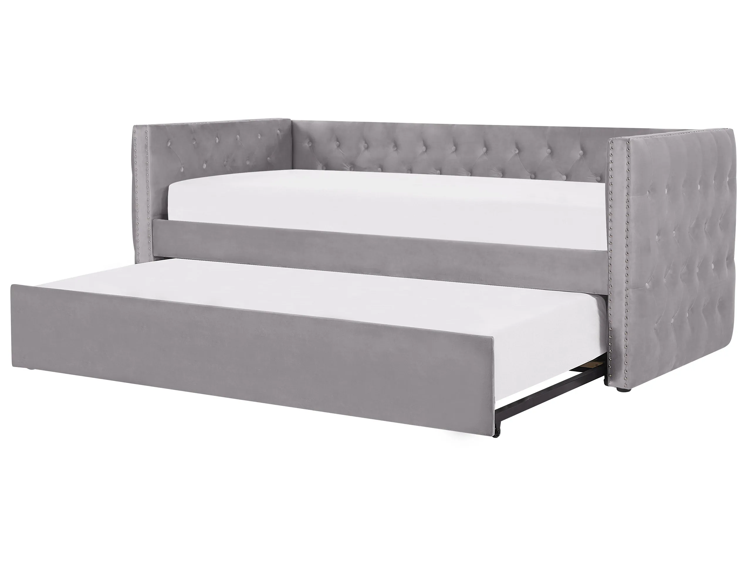 Cama nido Terciopelo GASSIN 90 x 200 cm Gris
