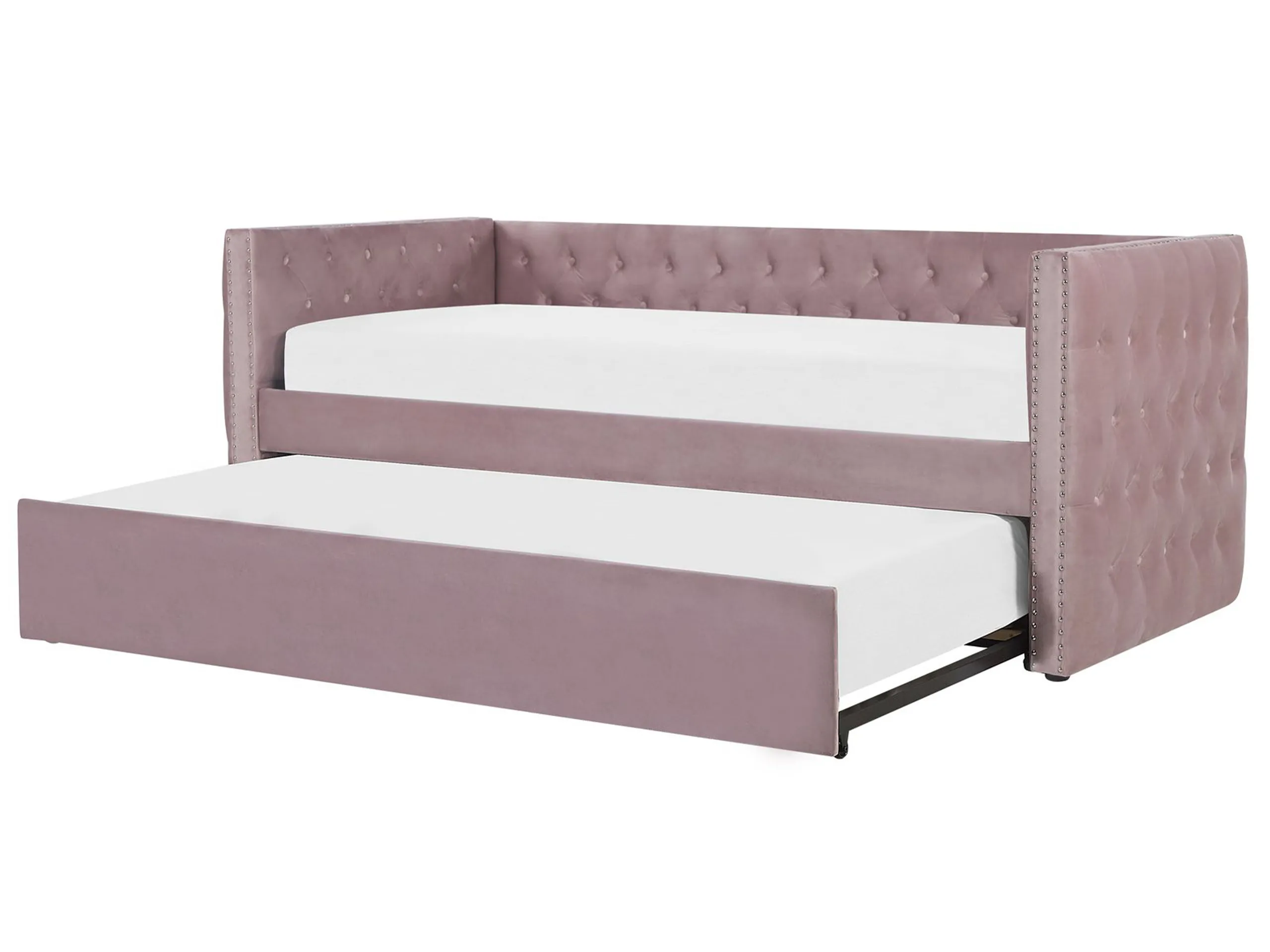 Cama nido Terciopelo GASSIN 90 x 200 cm Rosa