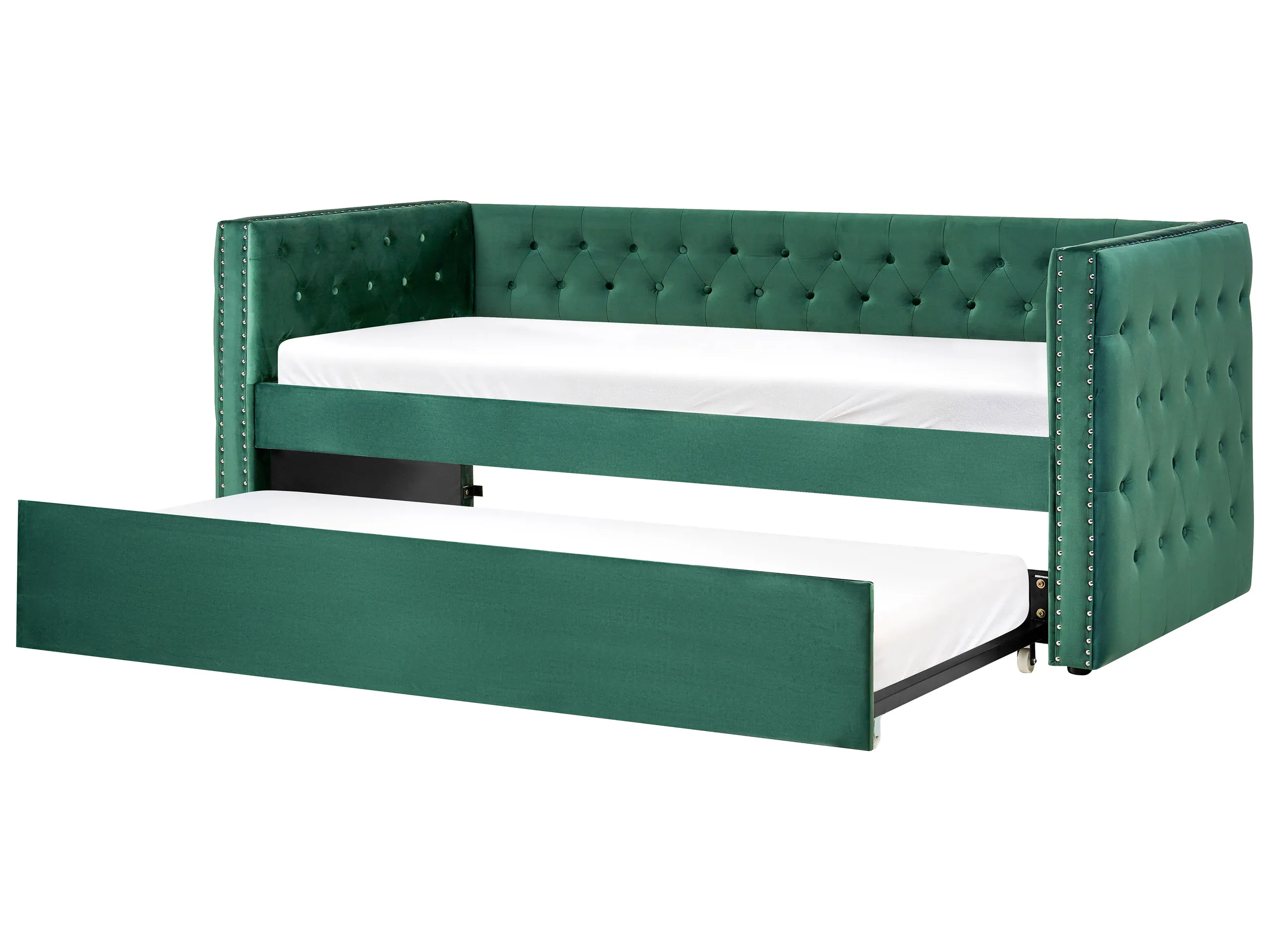 Cama nido Terciopelo GASSIN 90 x 200 cm Verde esmeralda