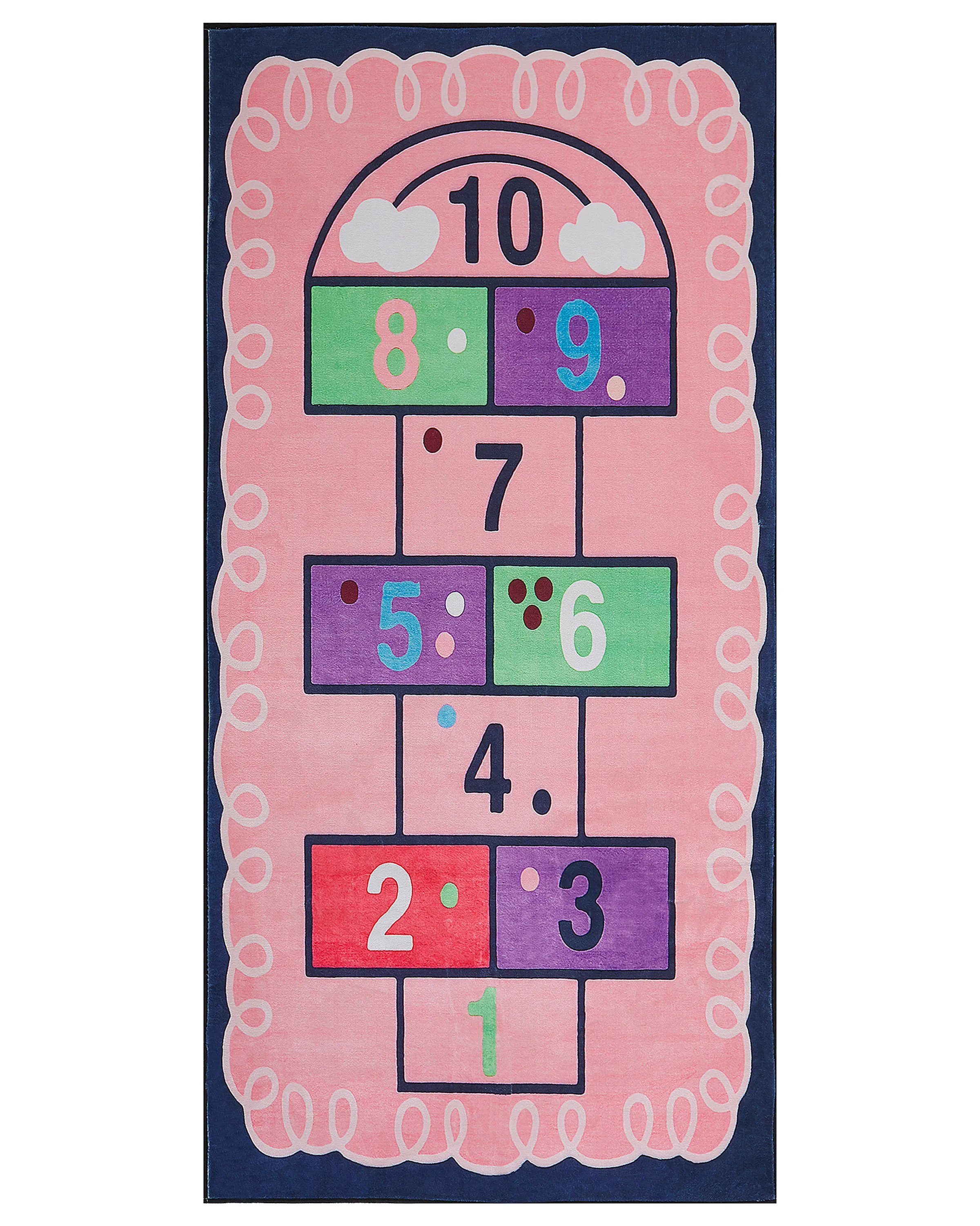 Alfombra infantil HONAZ Rosa 80 x 150 cm