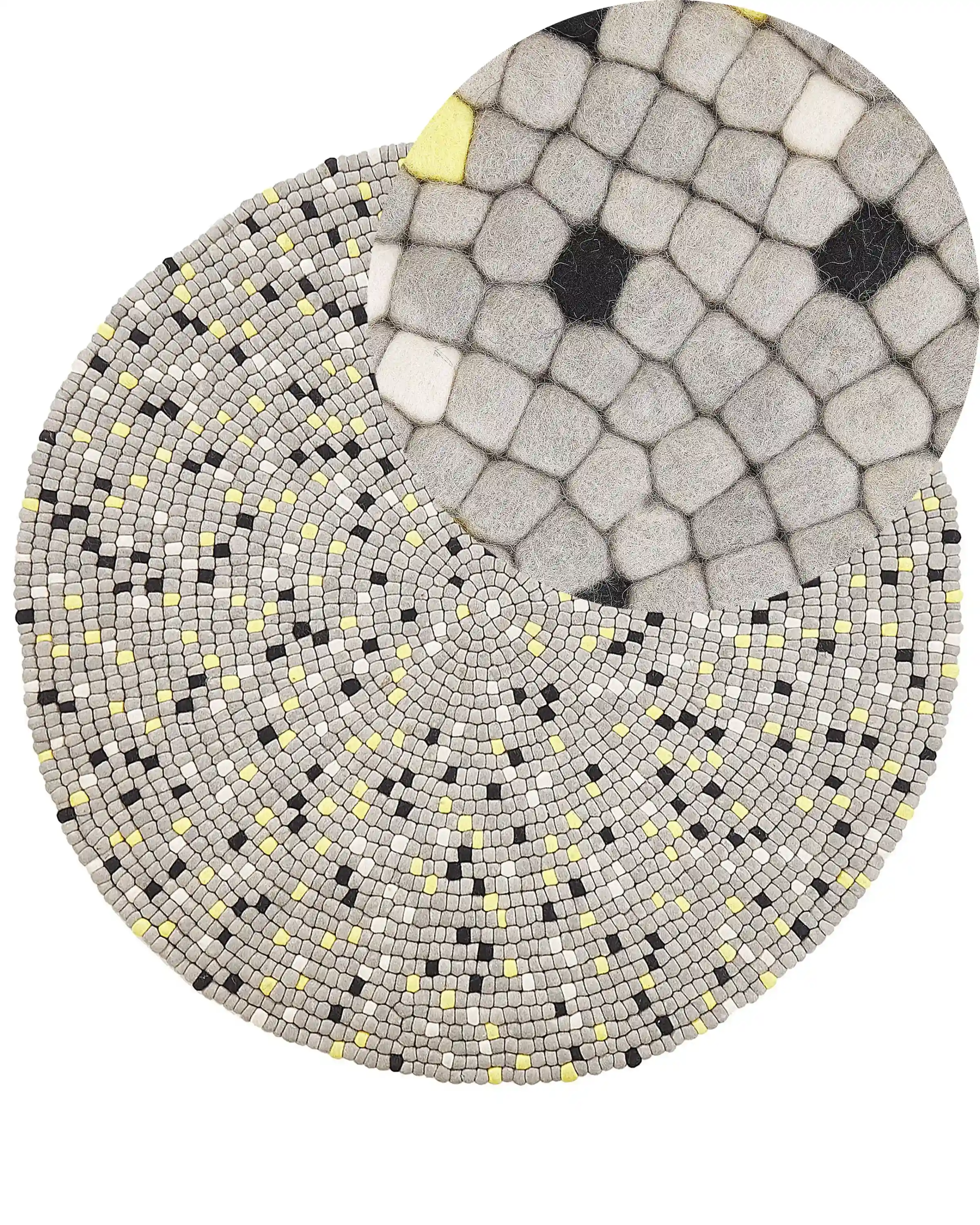 Alfombra PENEK Gris claro ø 140 cm Lana