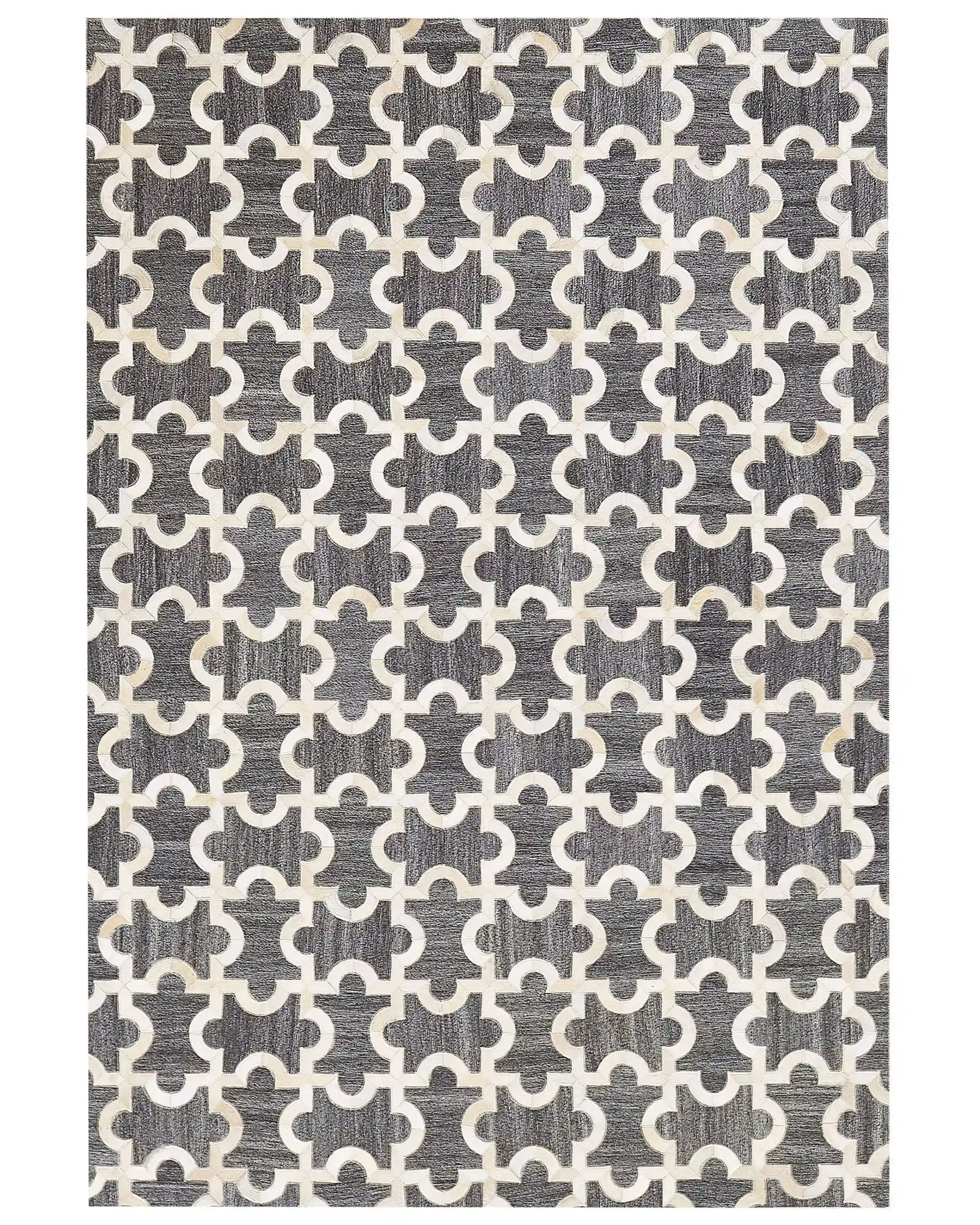 Alfombra YEDISU Gris oscuro 140 x 200 cm Piel