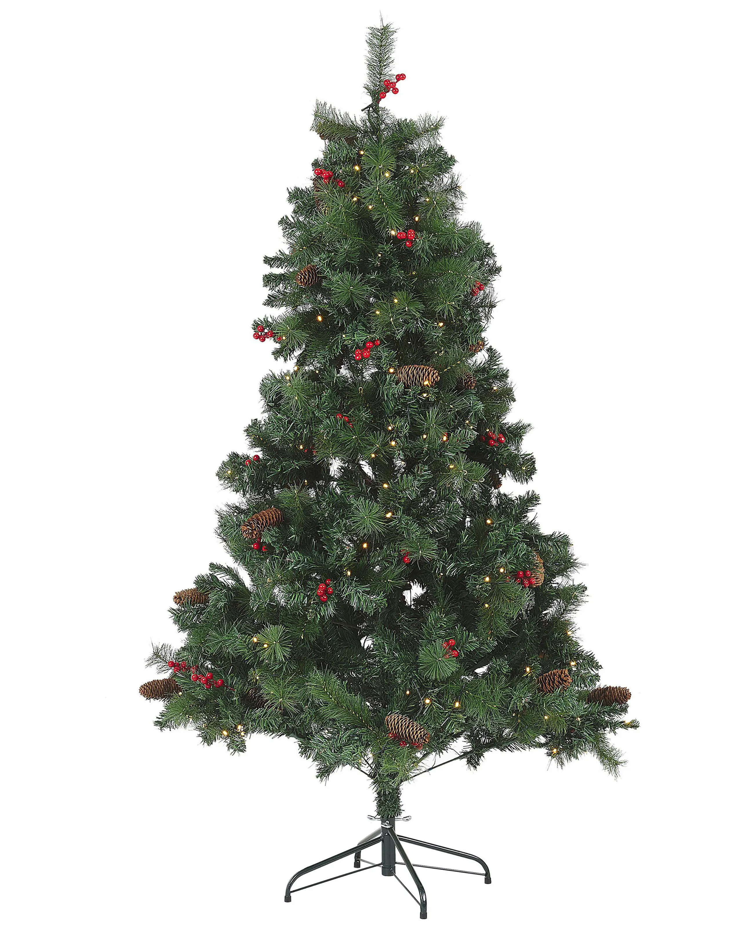 Árbol de Navidad LED JACINTO 180 cm Verde oscuro