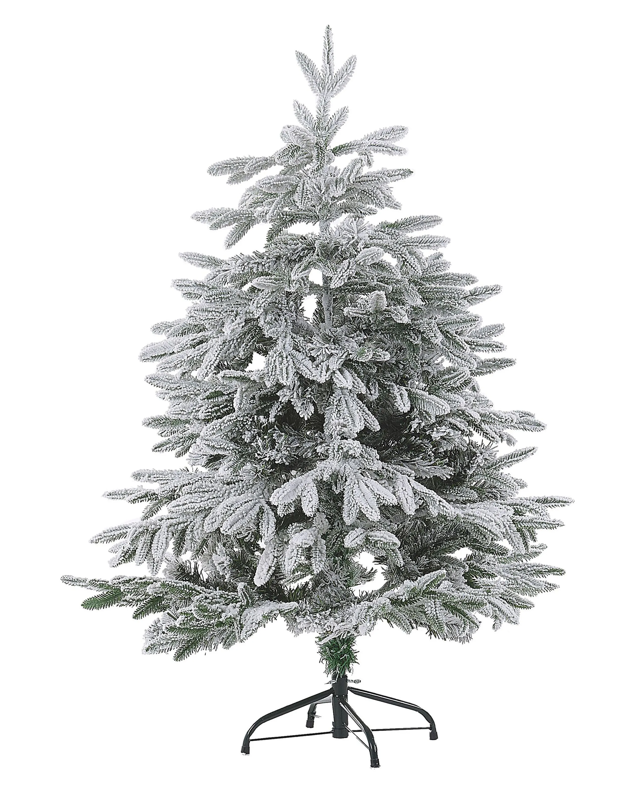 Árbol de Navidad nevado BASSIE 120 cm Blanco