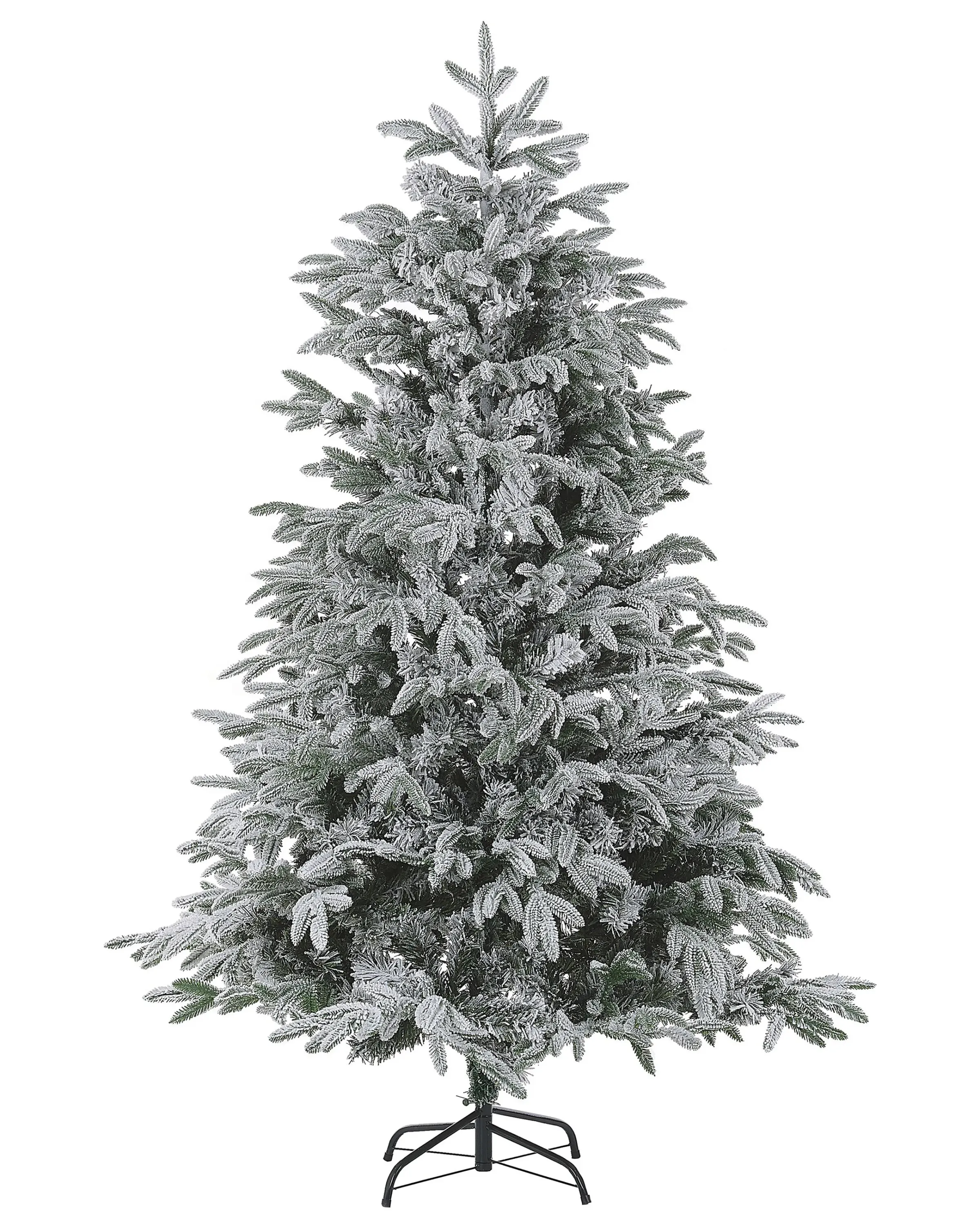 Árbol de Navidad nevado BASSIE 210 cm Blanco