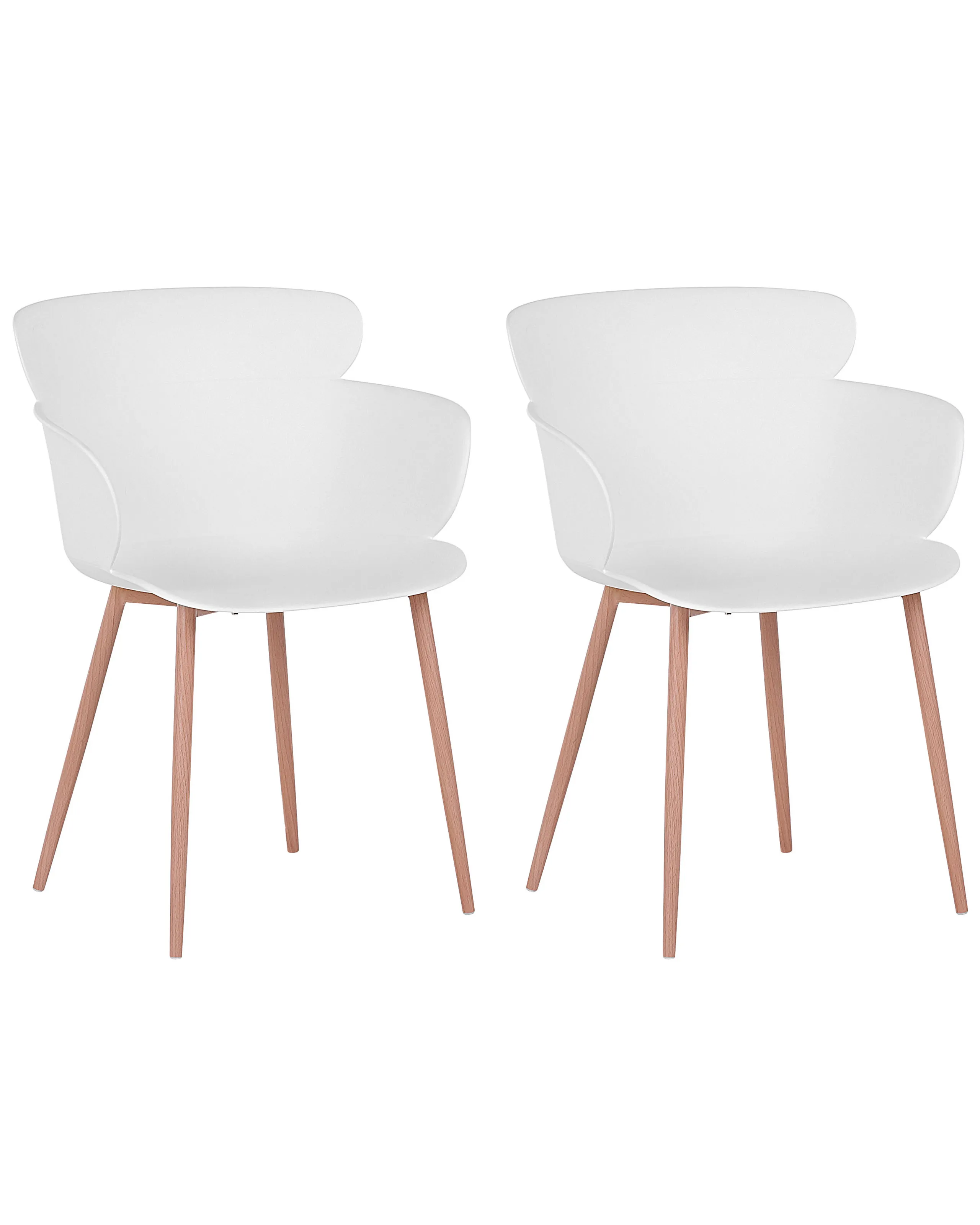 Conjunto de 2 sillas de comedor SUMKLEY Blanco