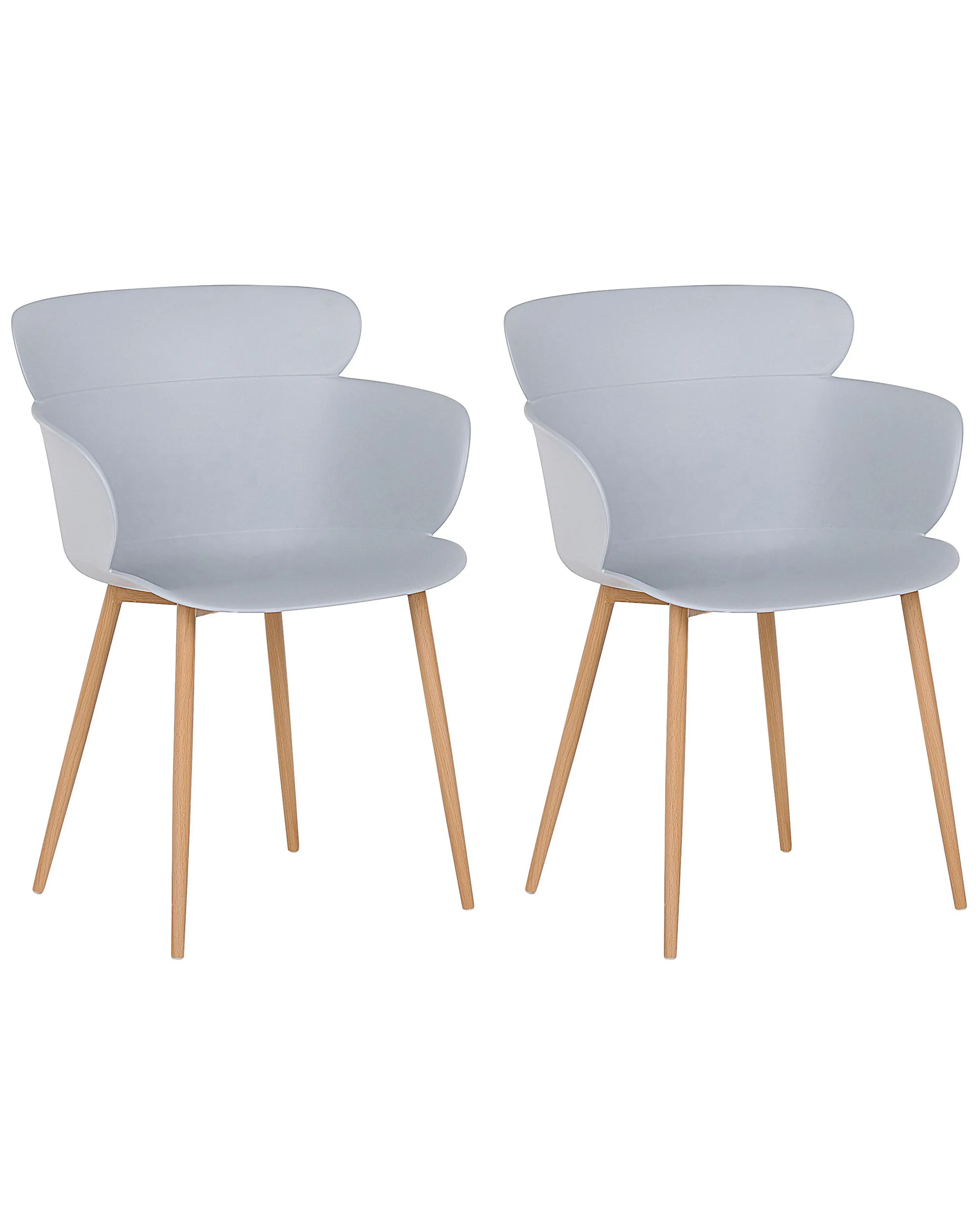 Conjunto de 2 sillas de comedor SUMKLEY Gris claro