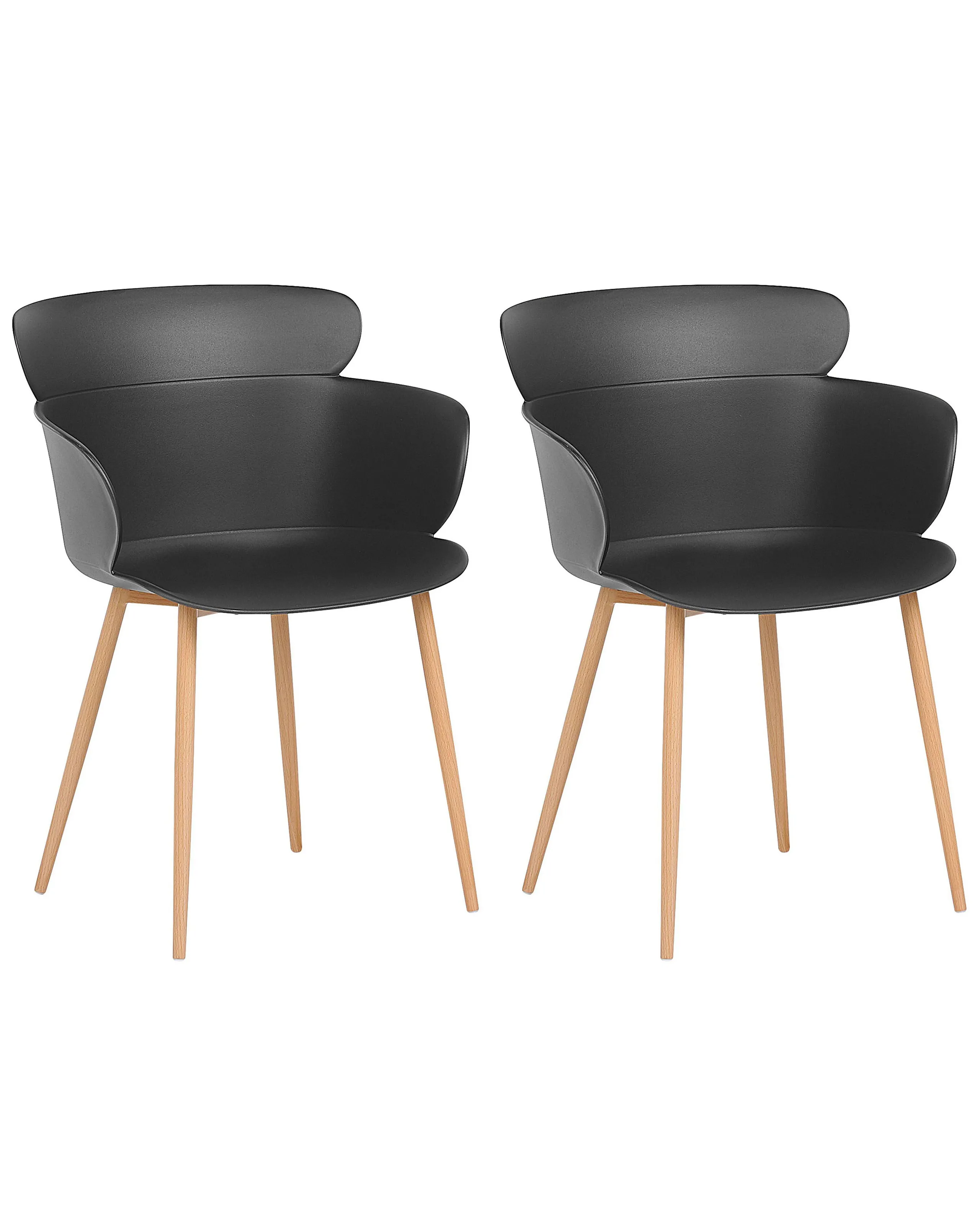 Conjunto de 2 sillas de comedor SUMKLEY Negro