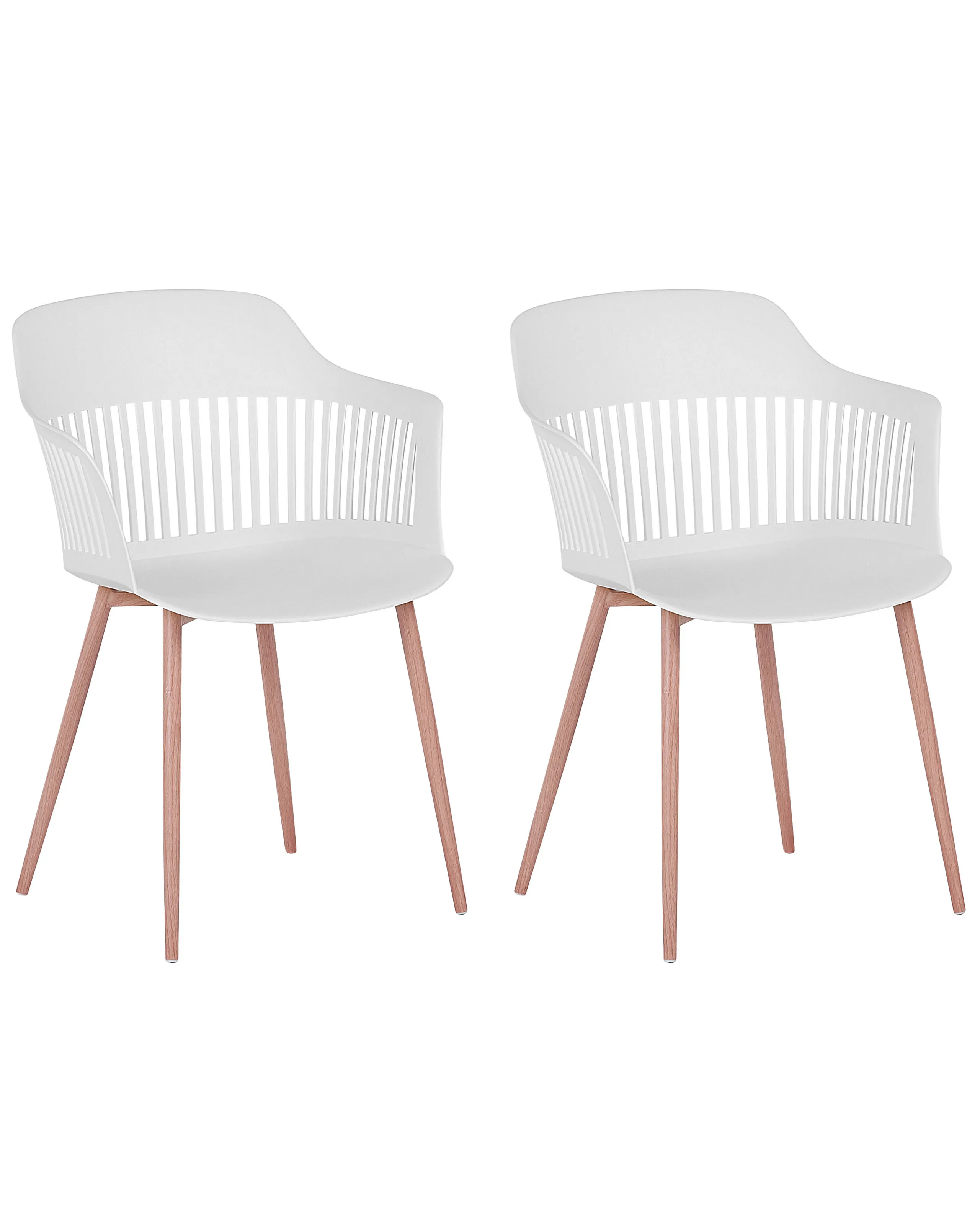 Conjunto de 2 sillas de comedor BERECA Blanco