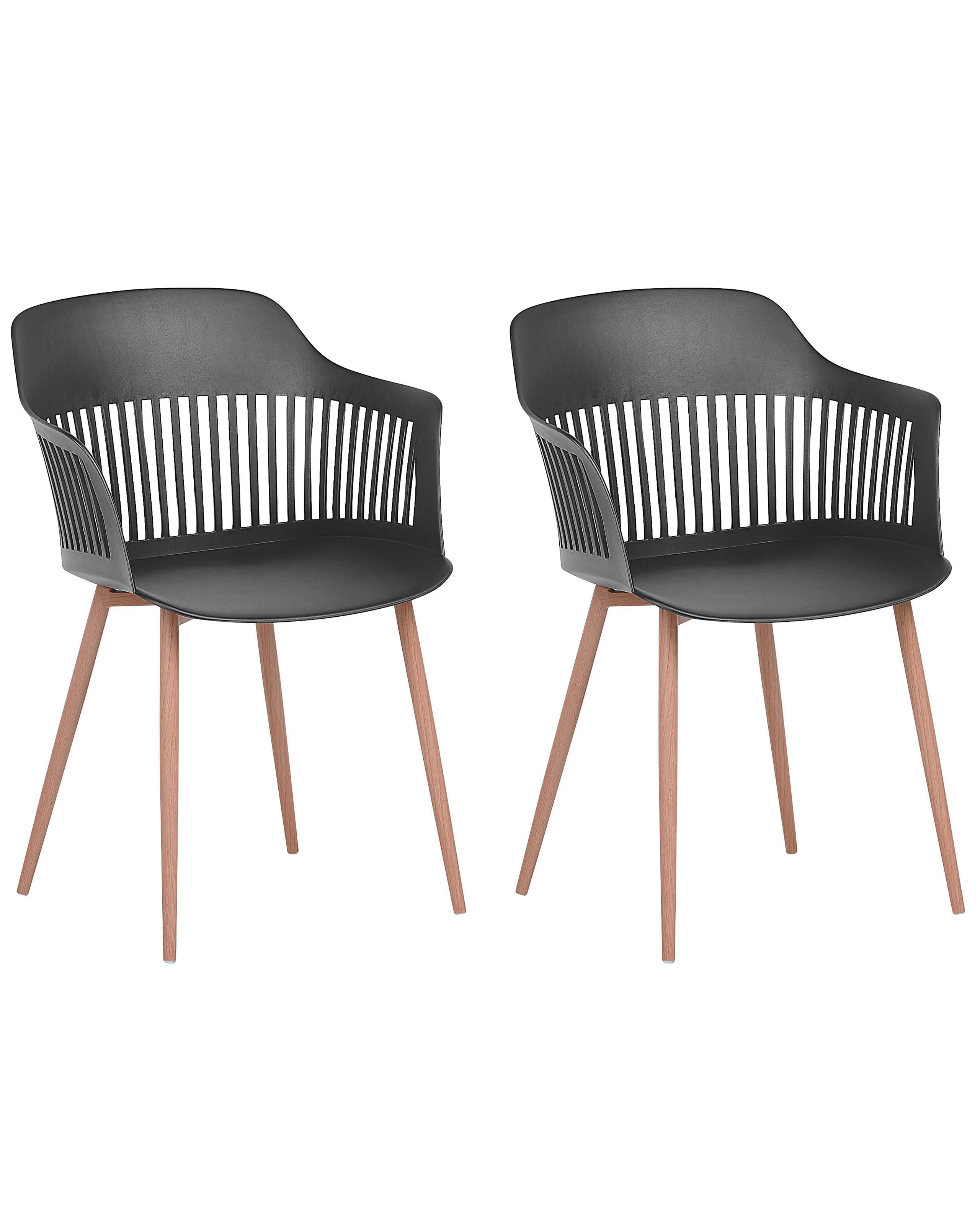 Conjunto de 2 sillas de comedor BERECA Negro