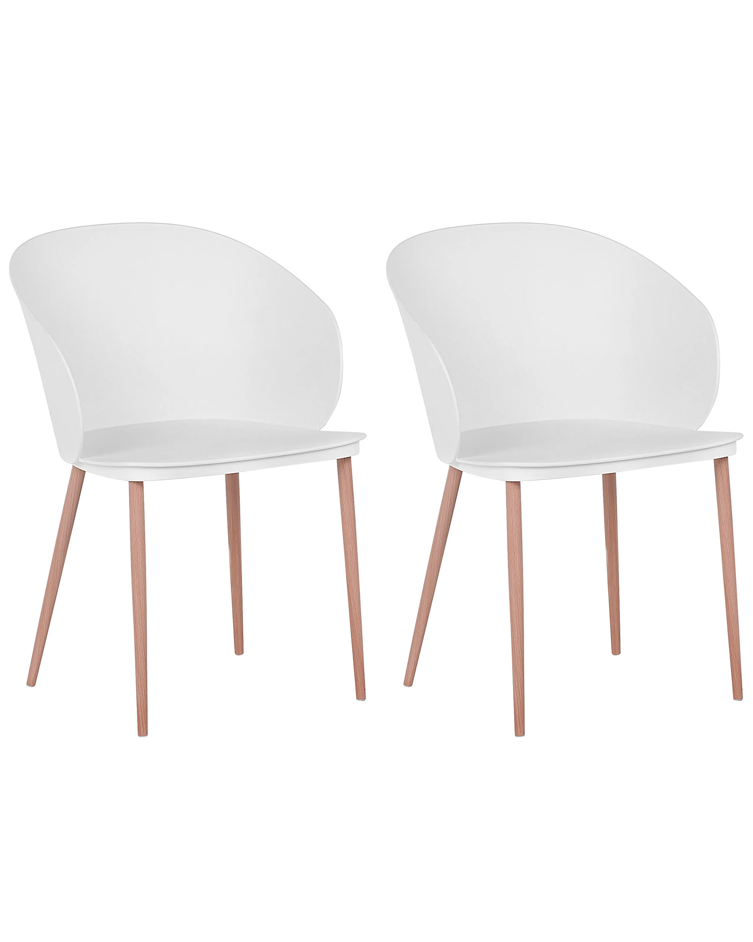 Conjunto de 2 sillas de comedor BLAYKEE Blanco