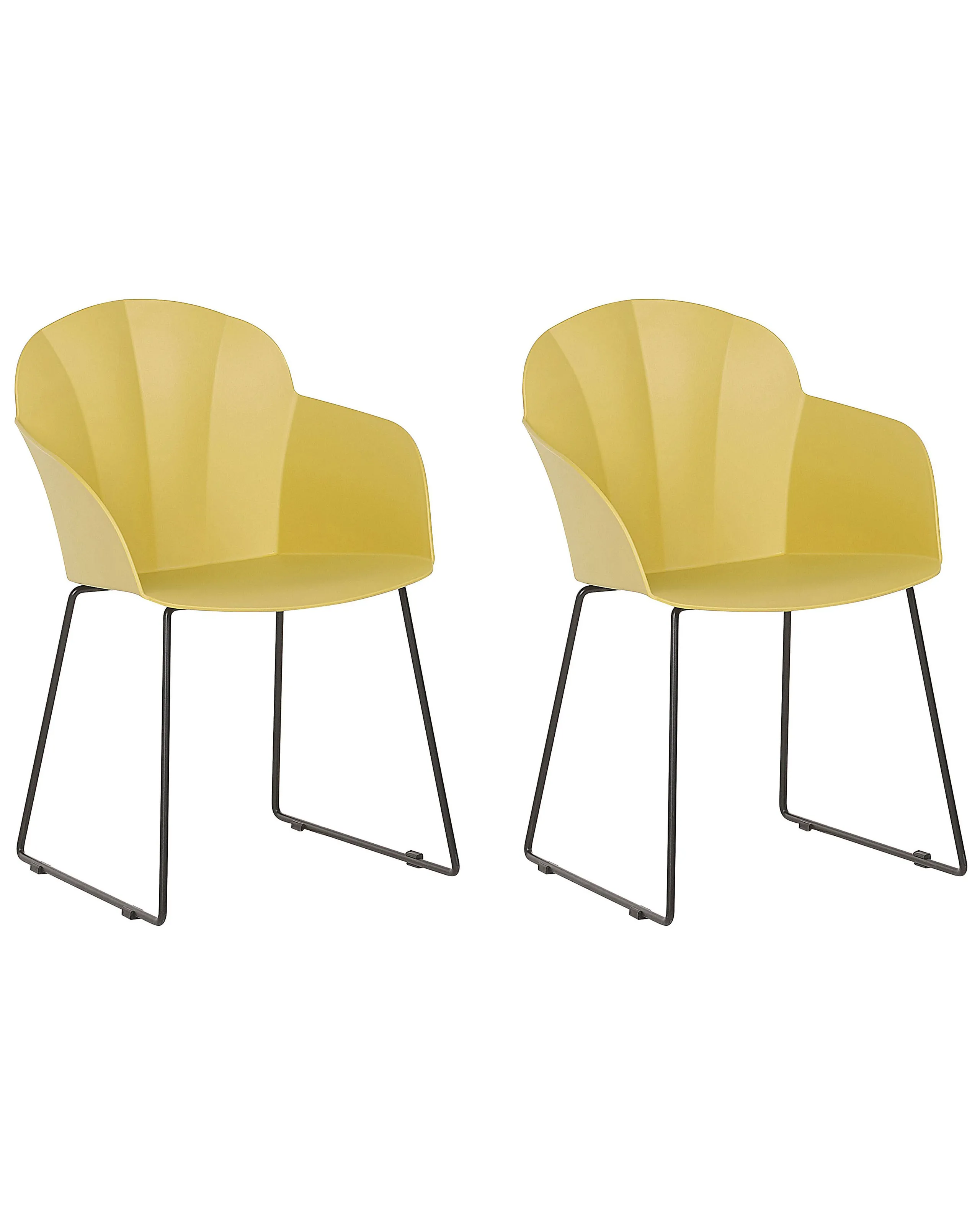Conjunto de 2 sillas de comedor SYLVA Amarillo