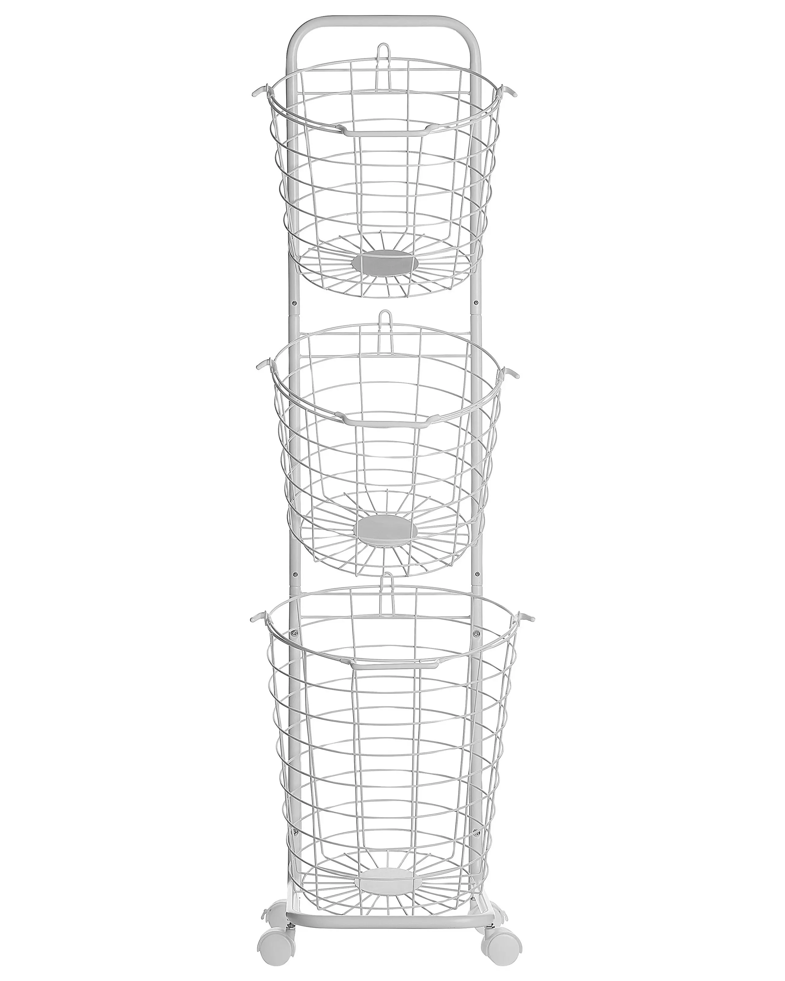 Soporte para cesta AYAPAL con ruedas Metal Blanco