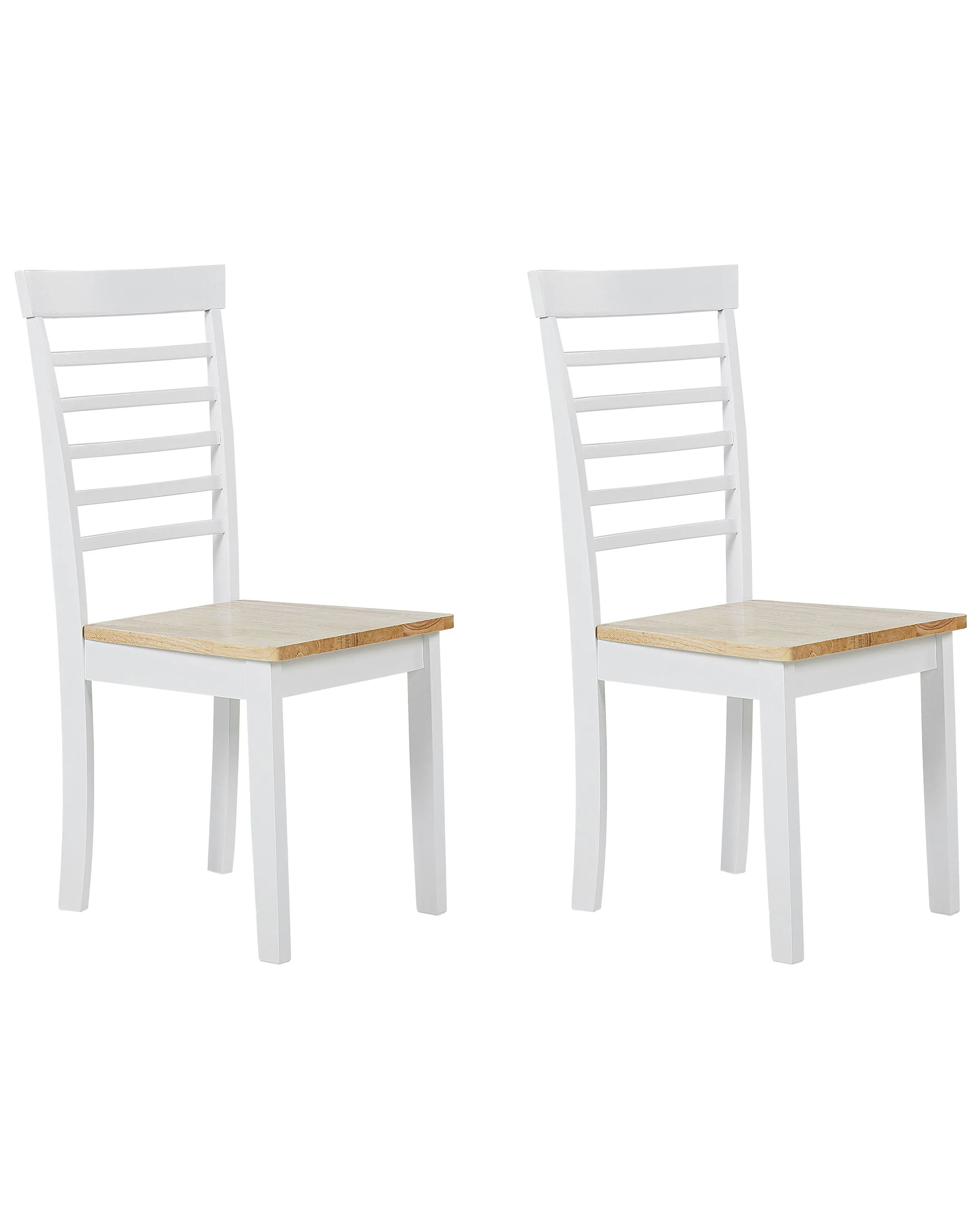 Conjunto de 2 sillas de comedor BATTERSBY Madera Blanco