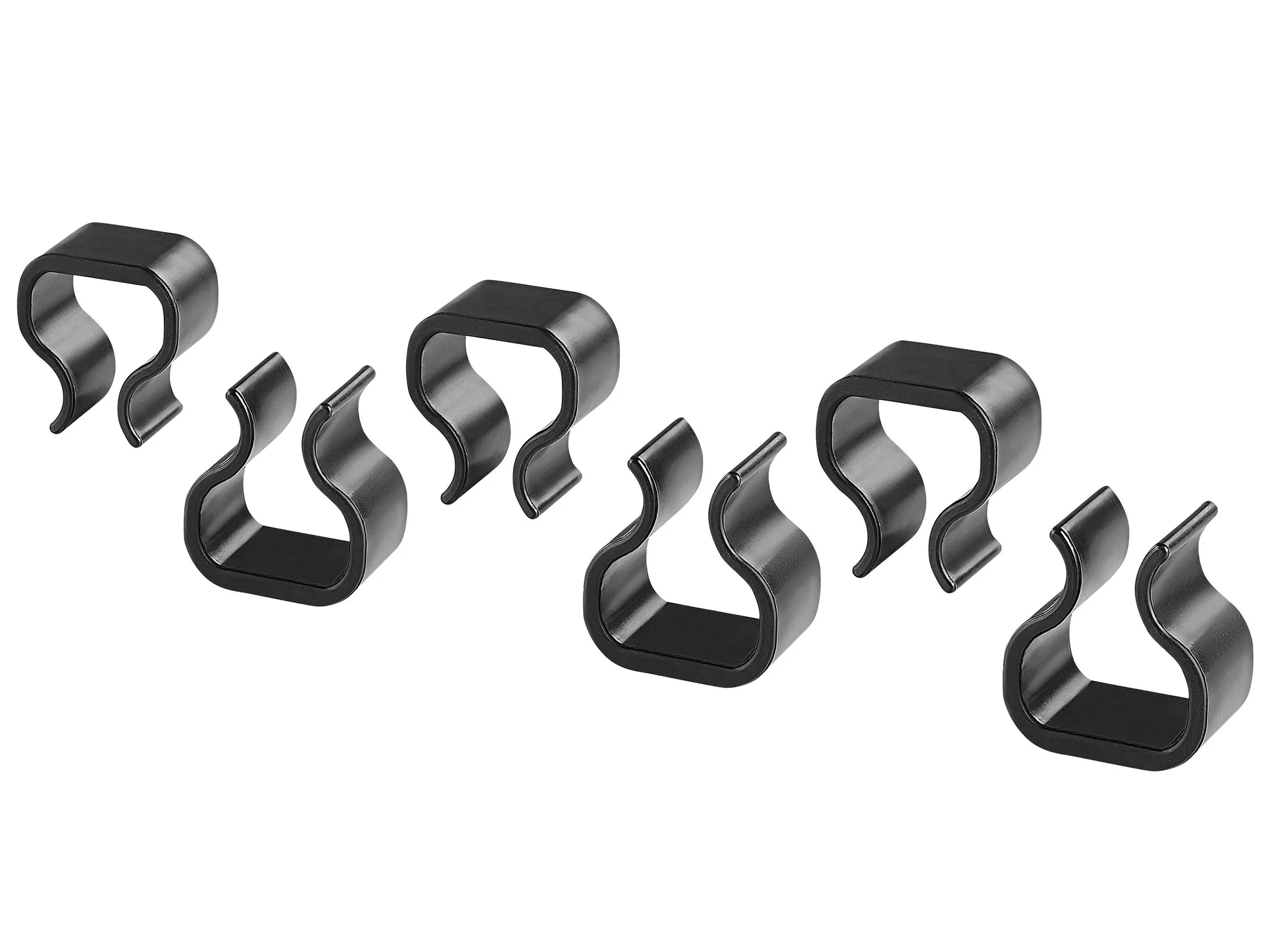 Conjunto de 6 conectores para muebles de exterior Negro