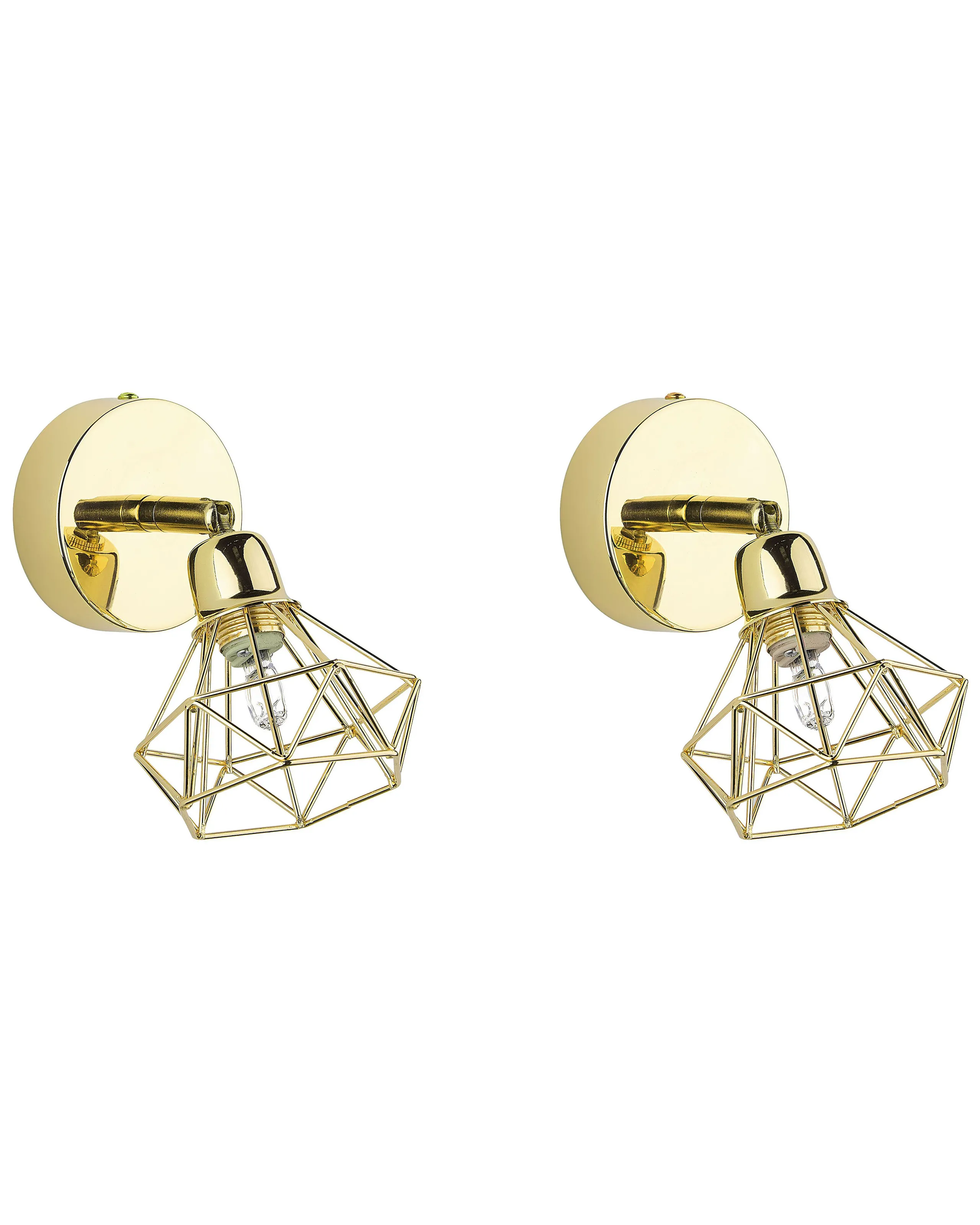 Conjunto de 2 lámparas de foco ERMA ajustable Metal Dorado