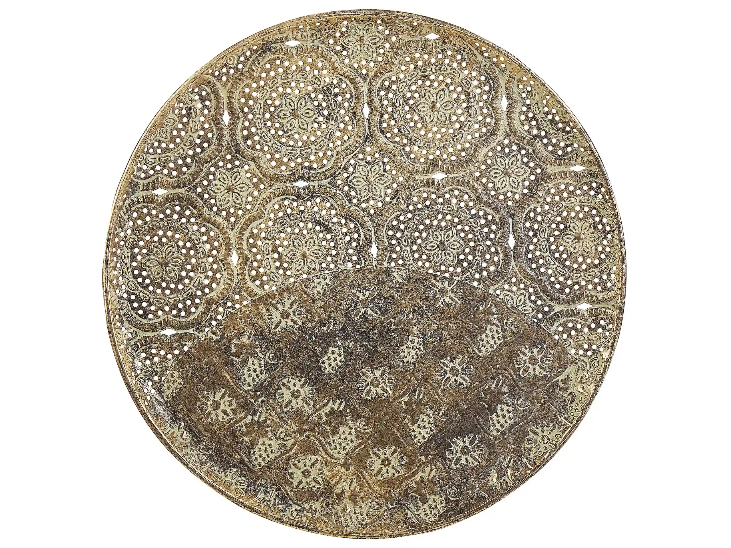 Bandeja decorativa KITNOS Metal Dorado
