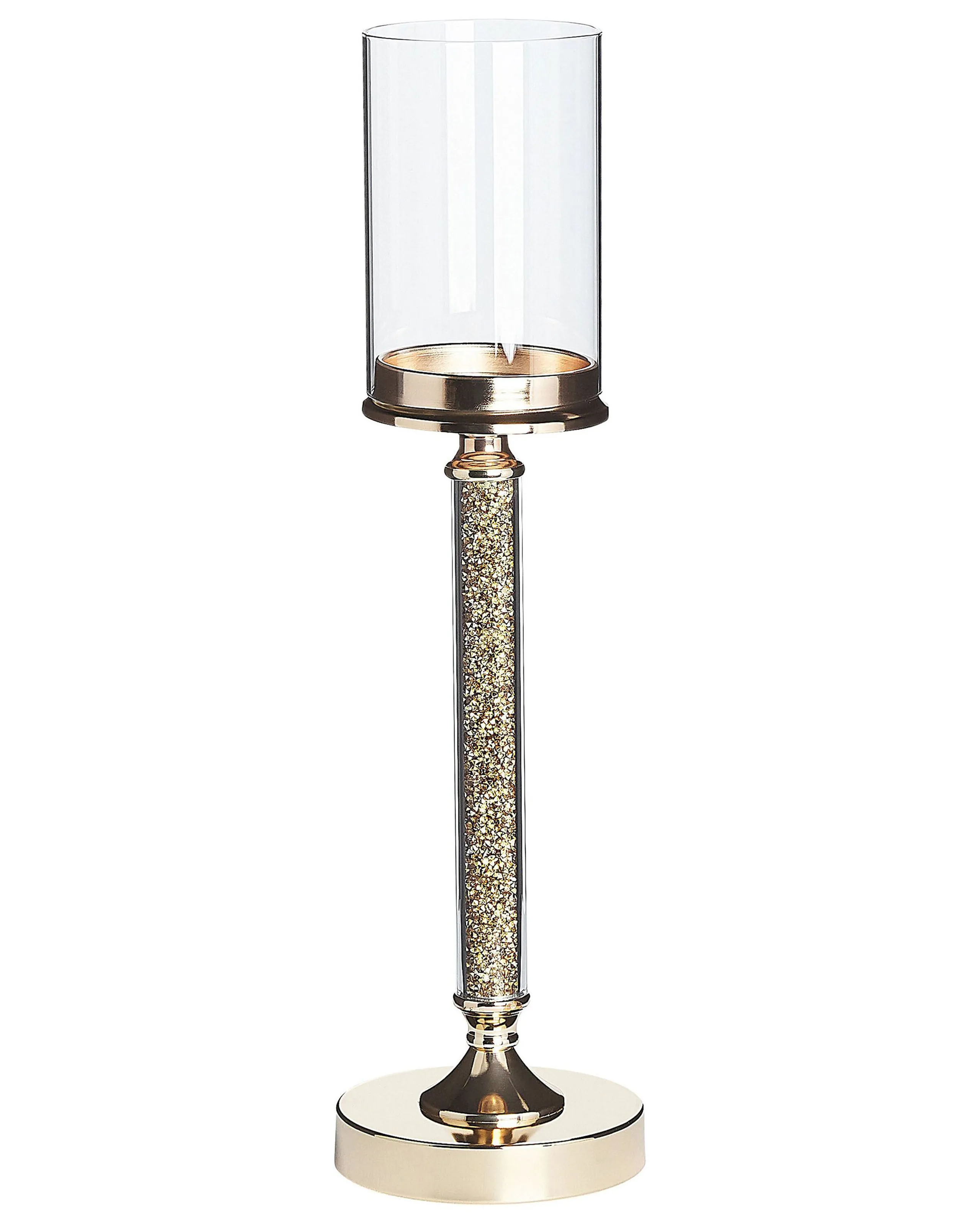 Candelero ABBEVILLE Vidrio 48 cm Dorado